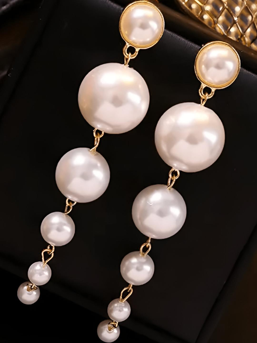 Jewelaa Gold-Plated Alloy Drop Earrings