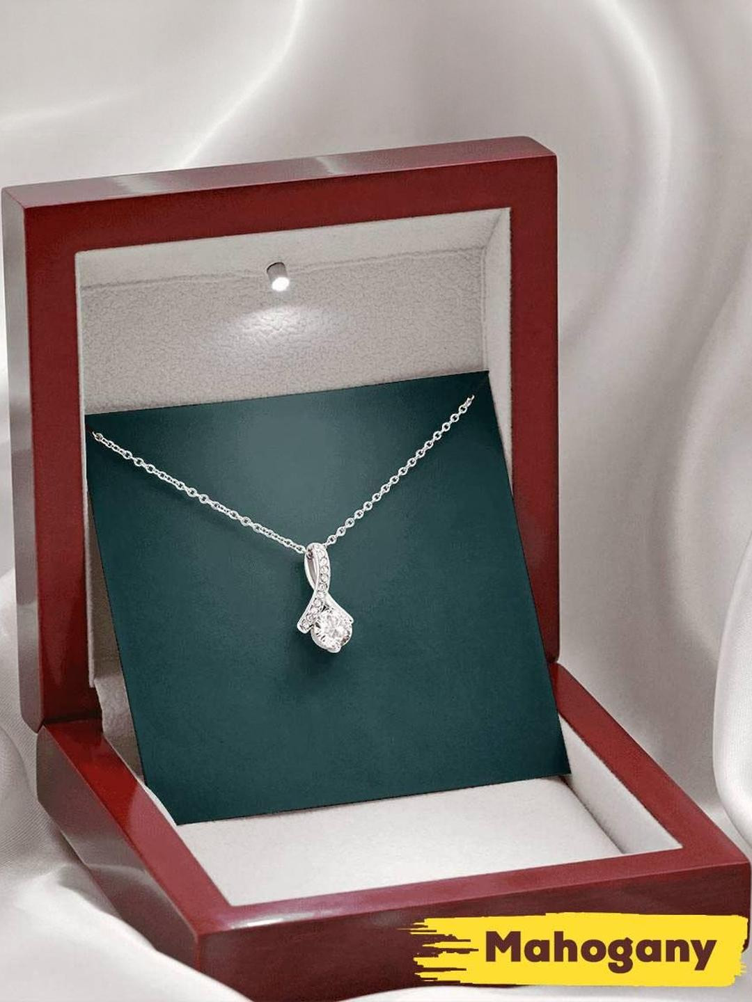 Sterling Silver Gift Granddaughter Necklace, To Granddaughter Gift From Mimi Necklace Card Message