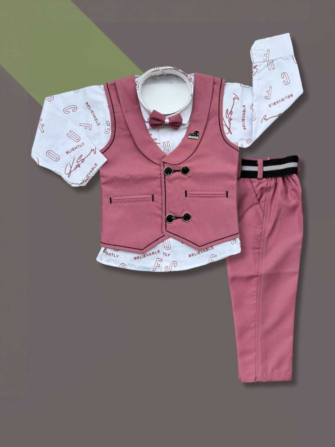 Qutie Ninja Boys Cotton Blend Suits