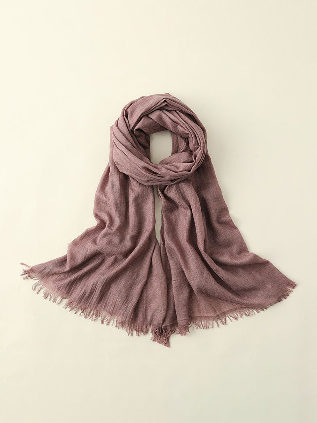 QUECY Women Cotton Stole with Frayed Border