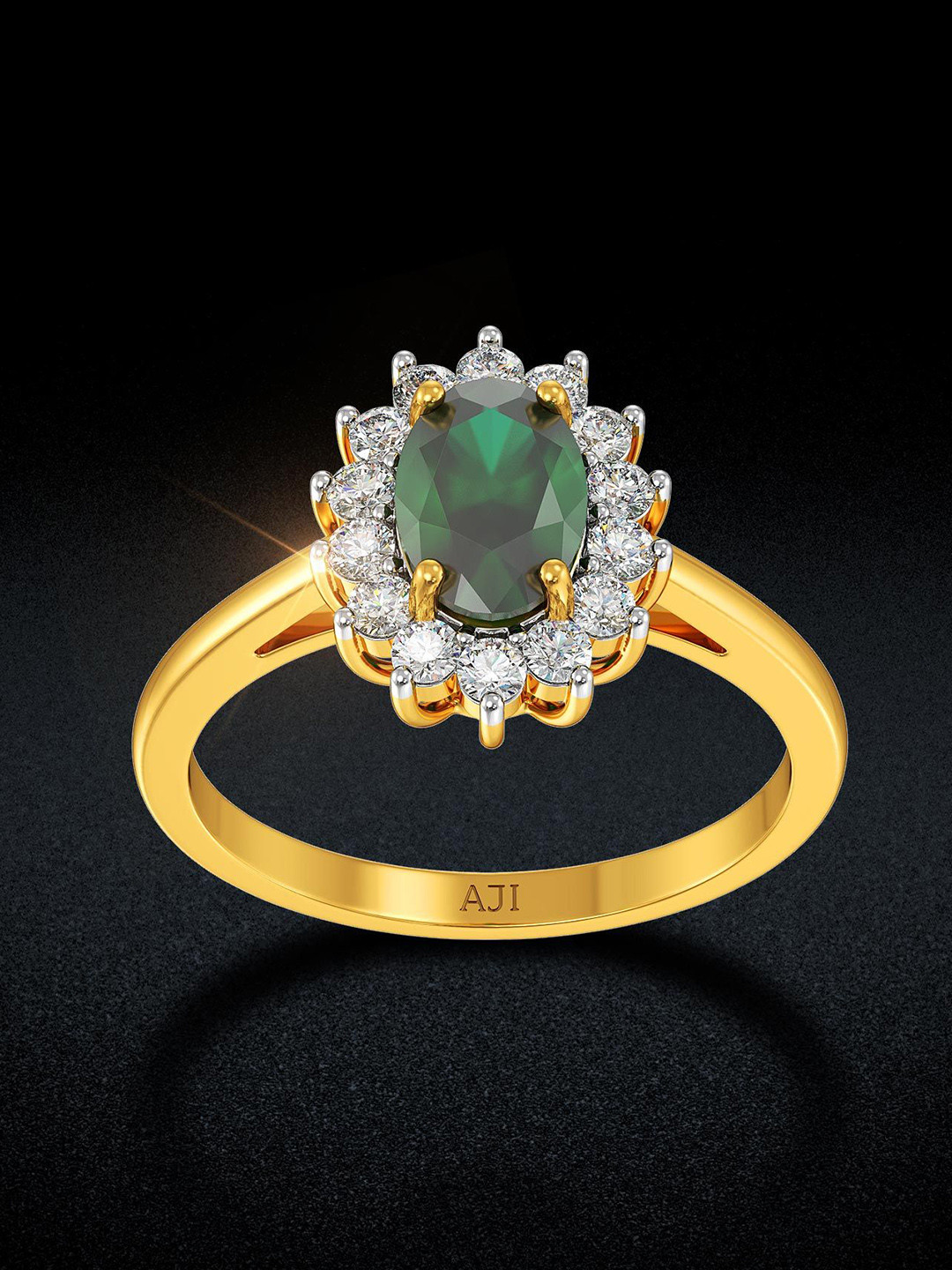Joyalukkas Emerald Radiance Diamond Ring