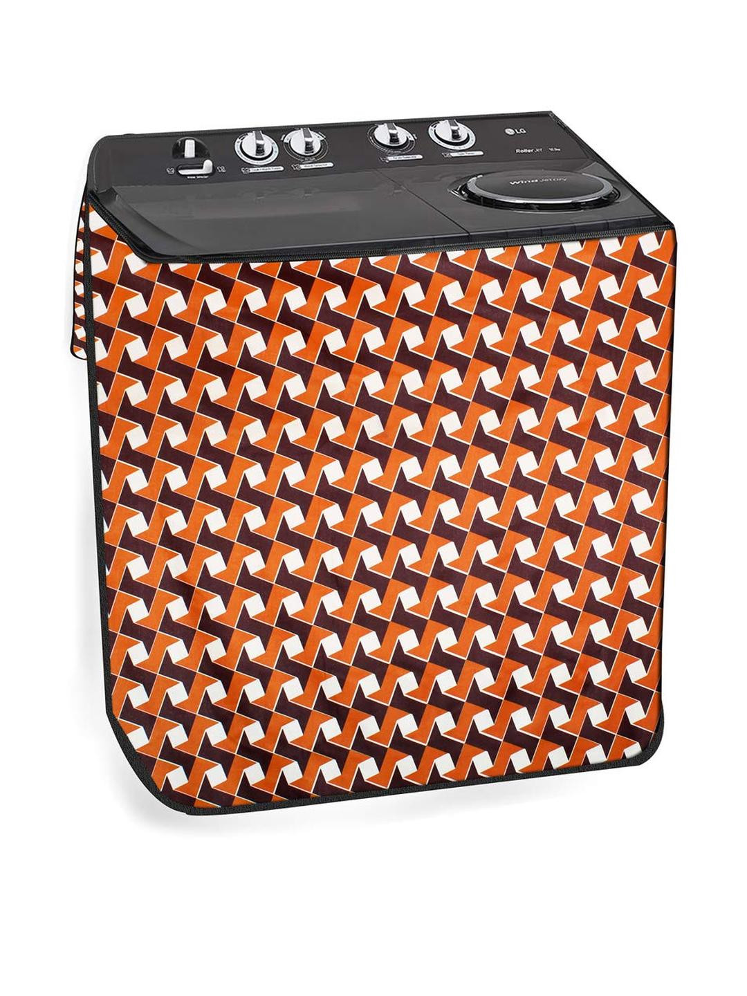 The Furnishing Tree Orange PVC Washing Machine Cover