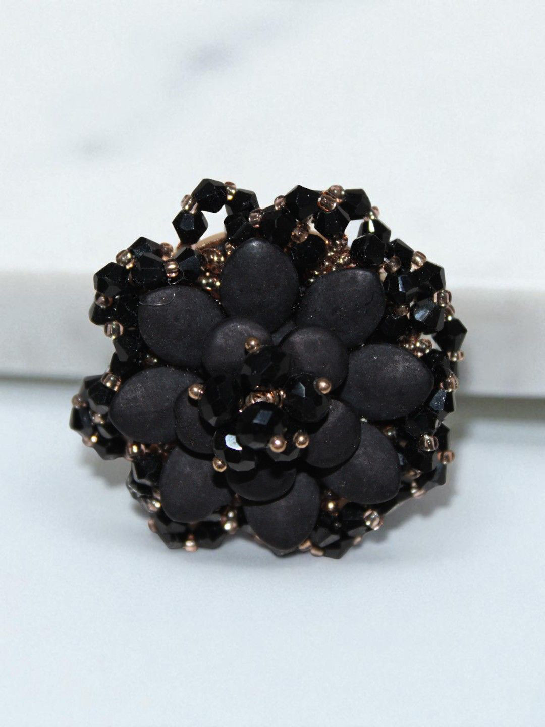 Jolly Faces Stones Studded Adjustable Finger Ring
