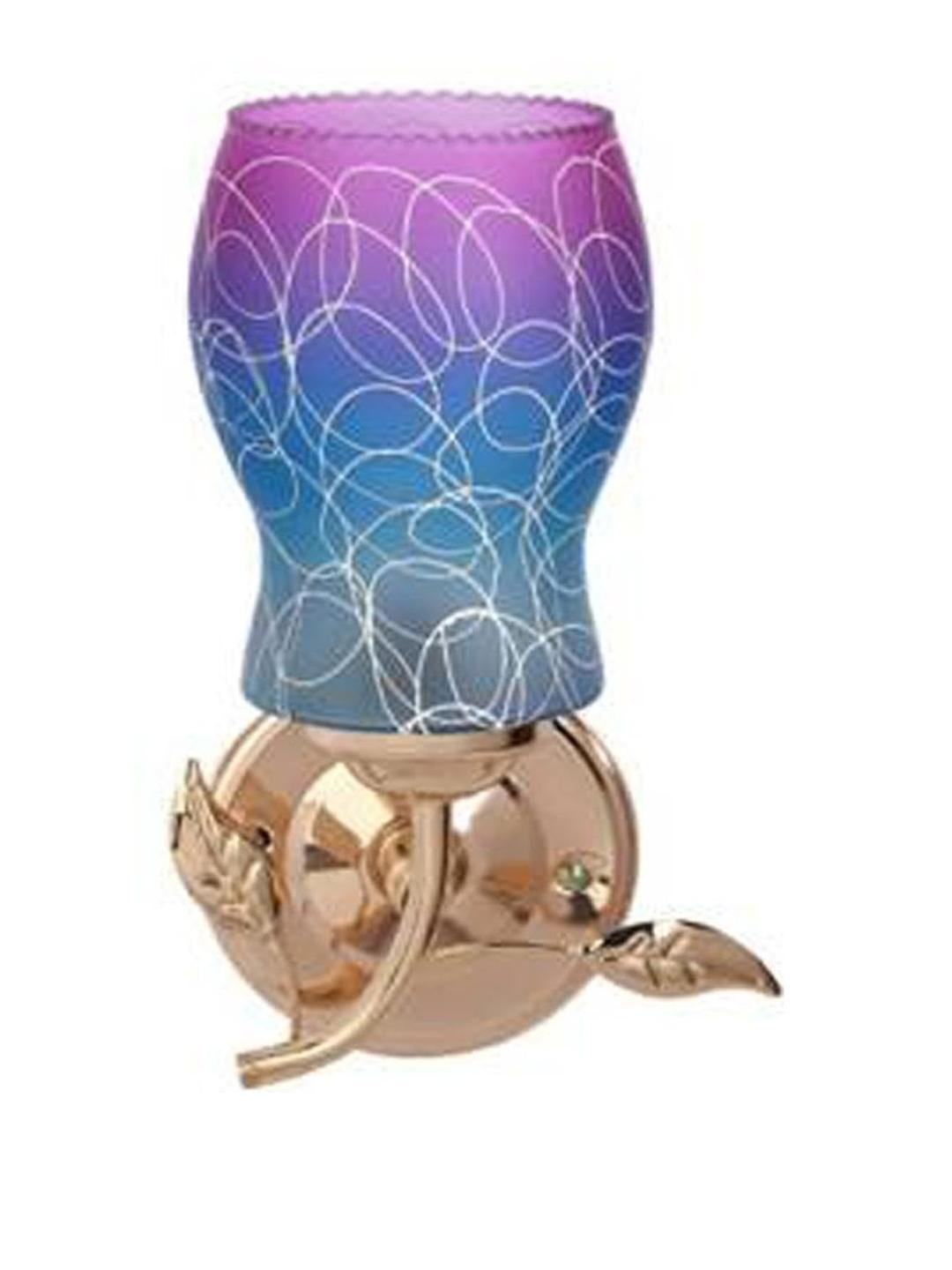 Somil Premium Designer Glass  Wall / Night  Lamp  Elegant  & Stylish Dcor Accent for Modern Interiors, color, Pink, Firozi, White, Size:- 22.5 X 20.5 X 32 CM