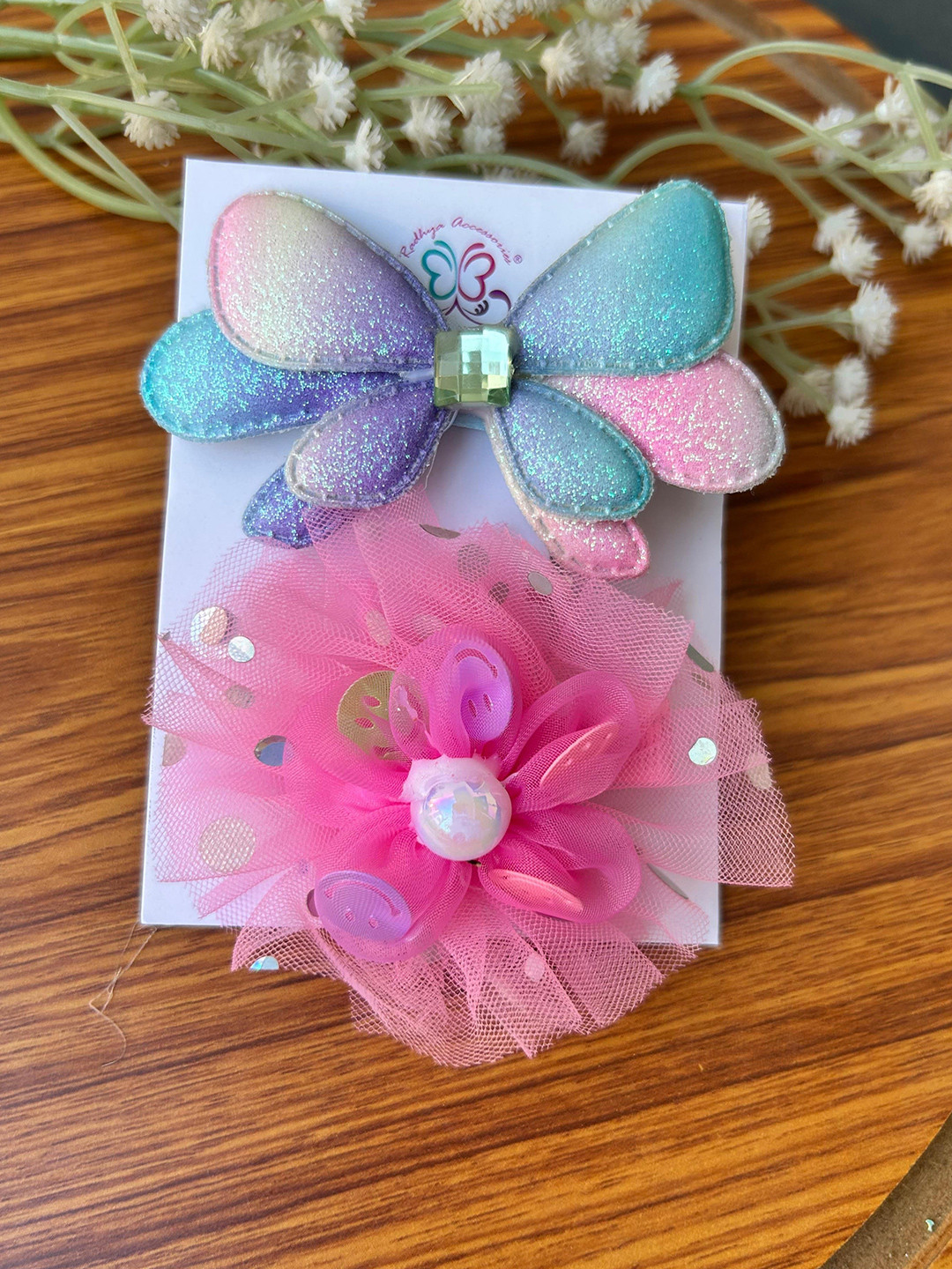 Radhya Accessories Women Set of 2 Sparkle & Smiles Duo Card