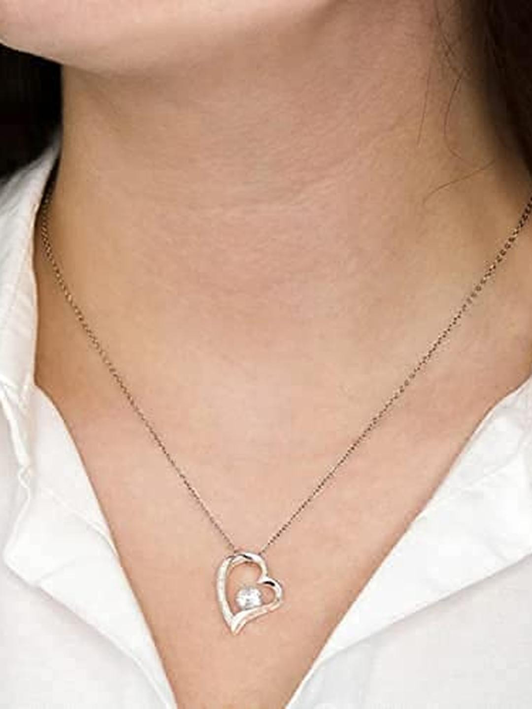 Silver Gift Girlfriend Necklace, Wife Necklace, To My Love Necklace Gift Falling For You Necklace W