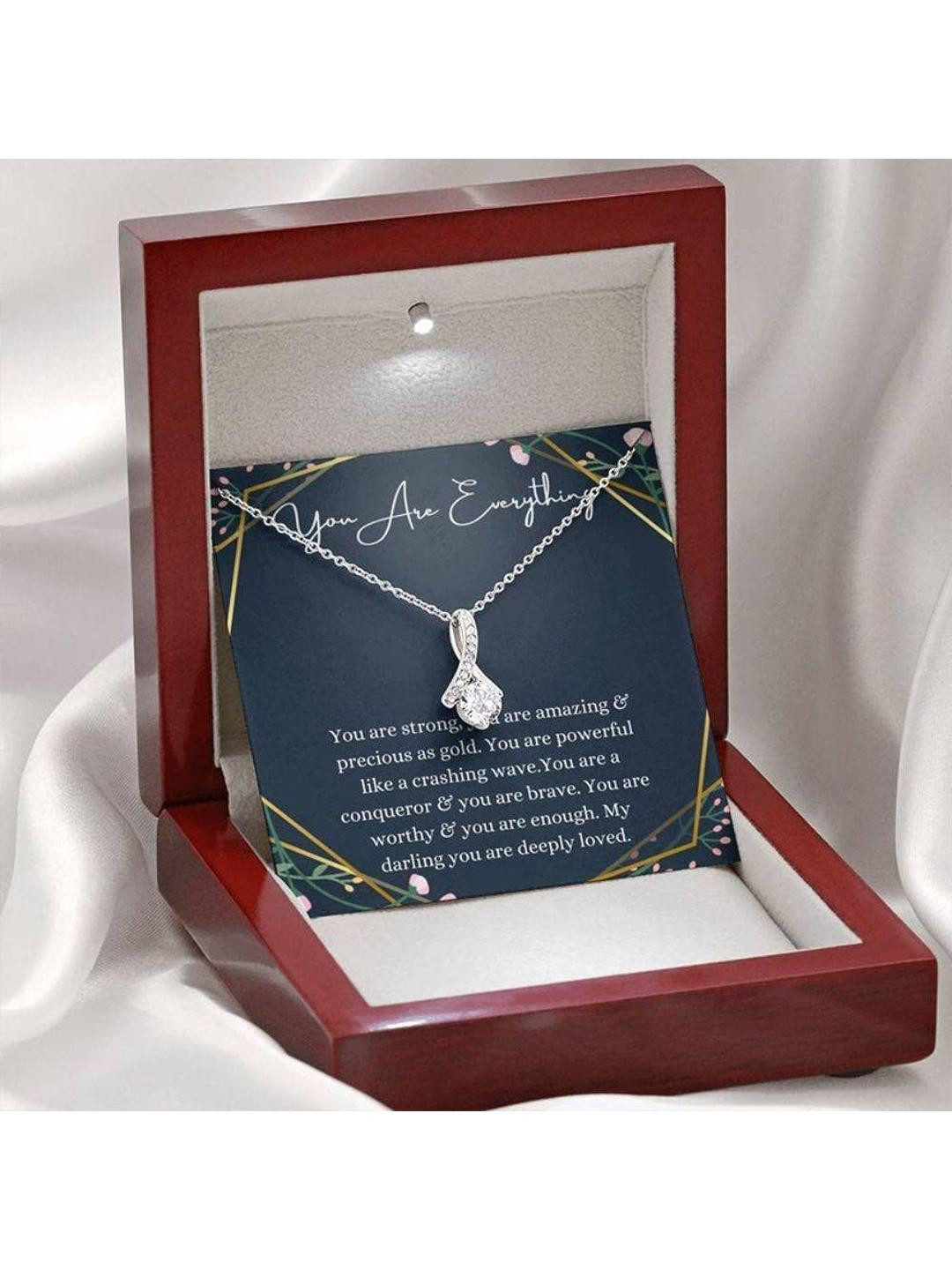 Silver Gift Friend Necklace, Affirmation Necklace, Inspirational Gift, Encouragement Necklace, Supp