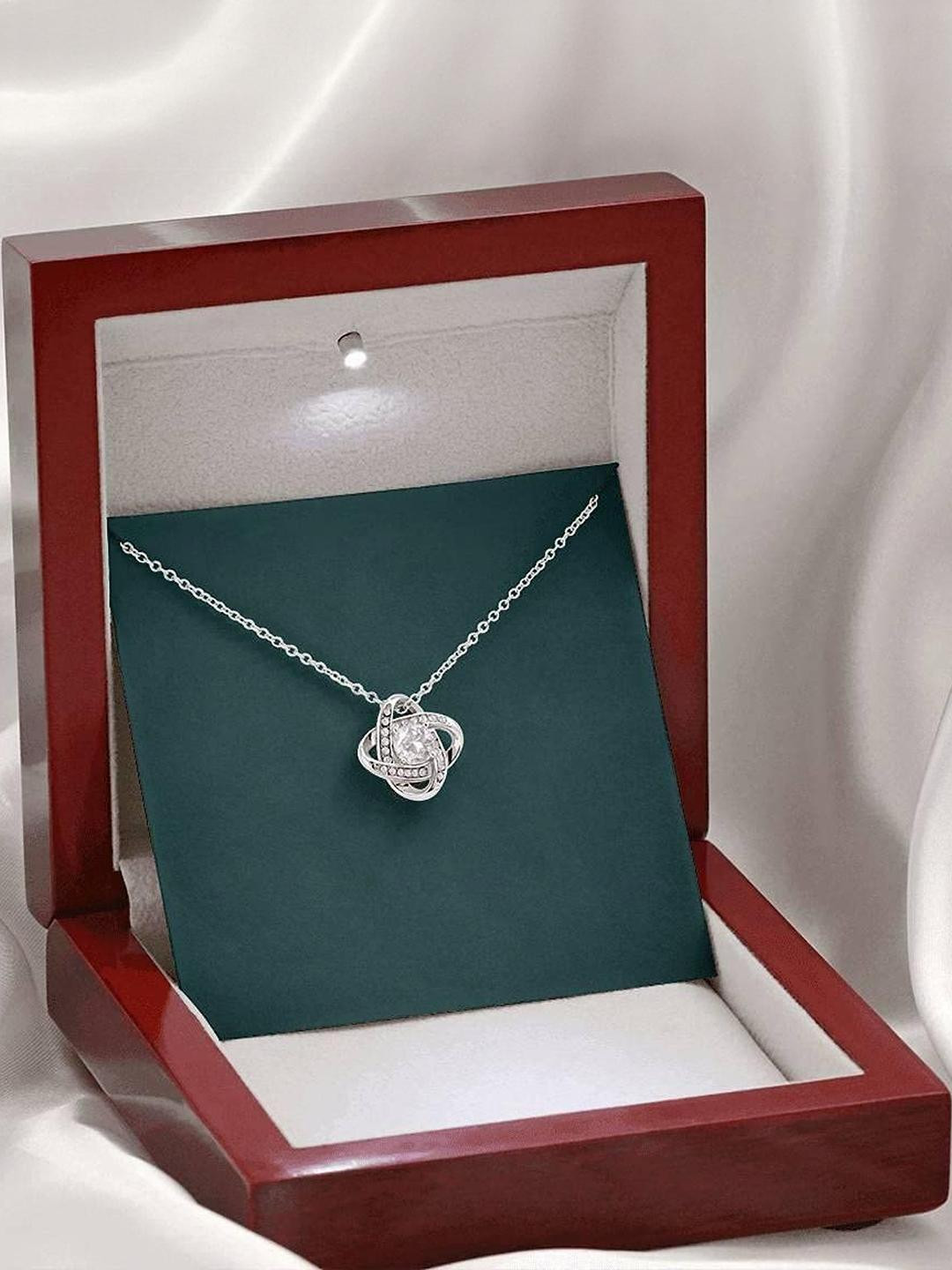 Sterling Silver Gift Daughter Necklace, To My Beautiful Daughter Necklace Gift Never Feel That You