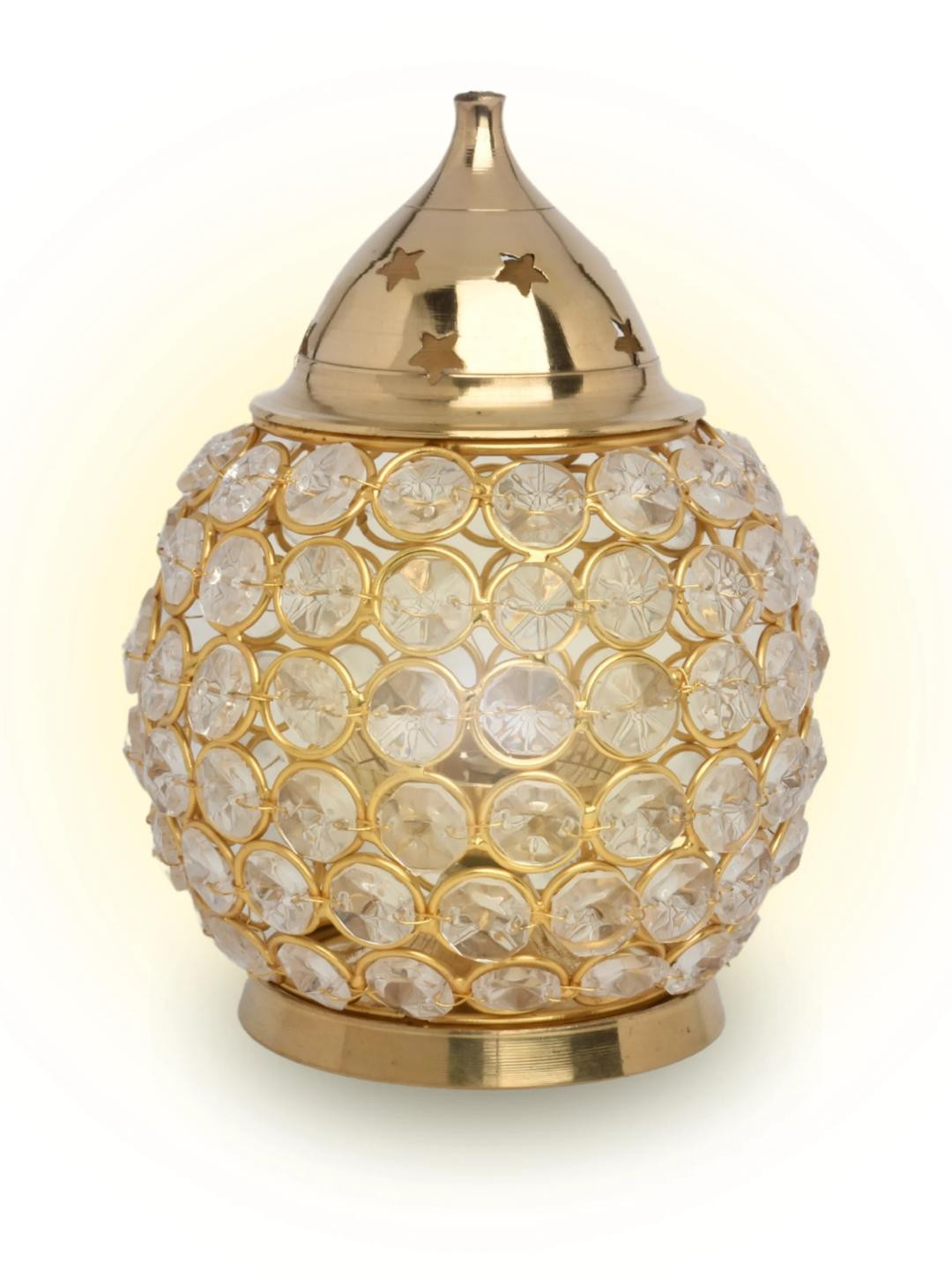 POSHIFY Crystal Dome Matki Deep - Luxurious Diya Holder