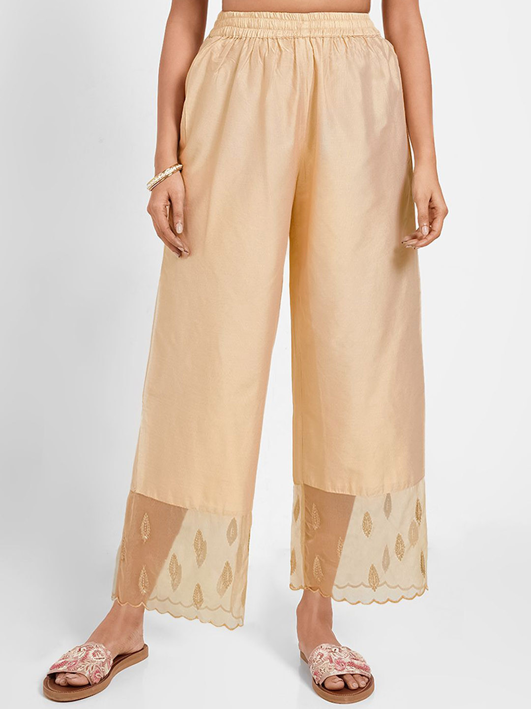 RANGMANCH BY PANTALOONS Women Straight Fit Parallel Trousers