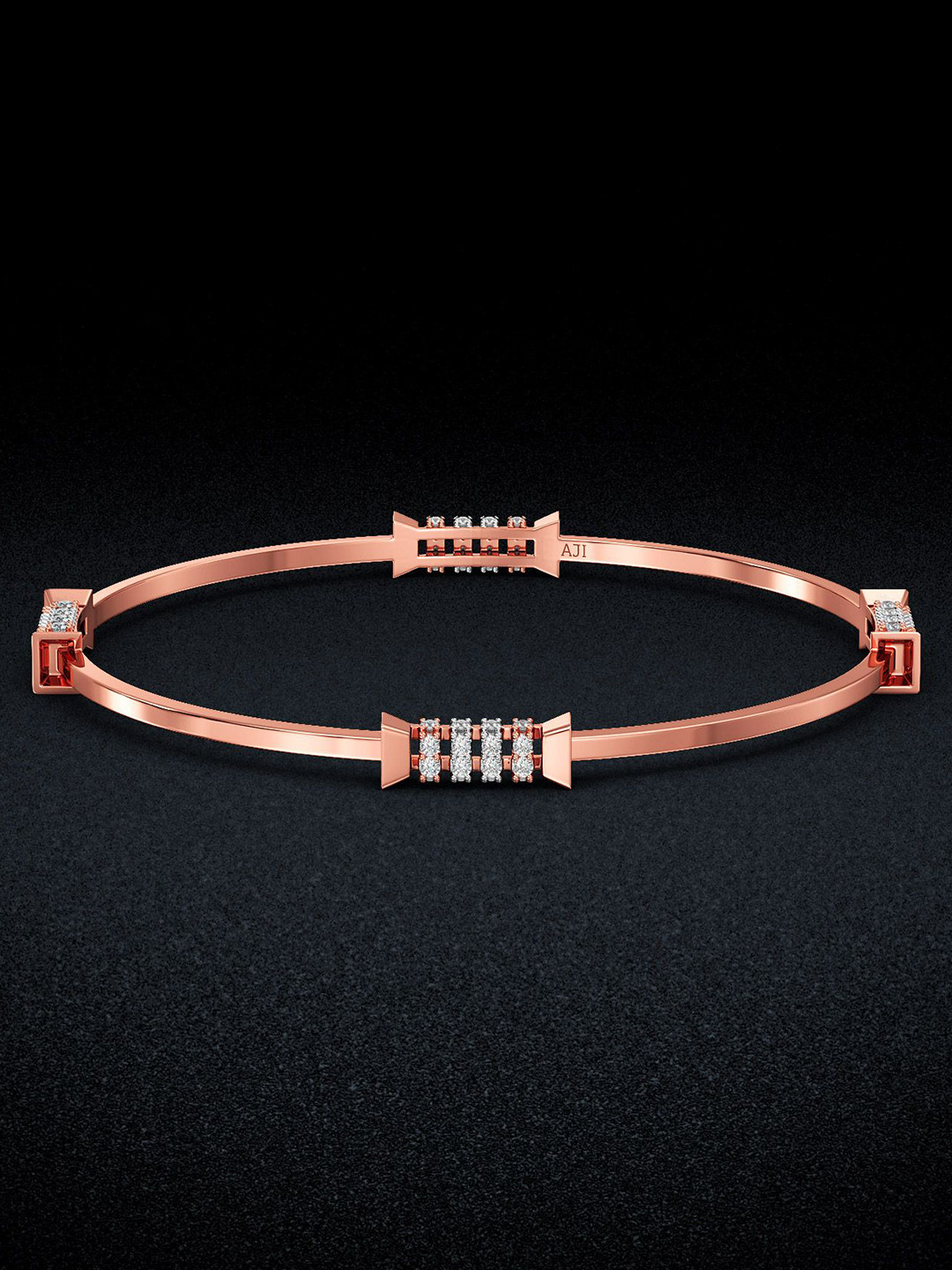 Joyalukkas 18 KT Gold Gleaming Gold Bangles