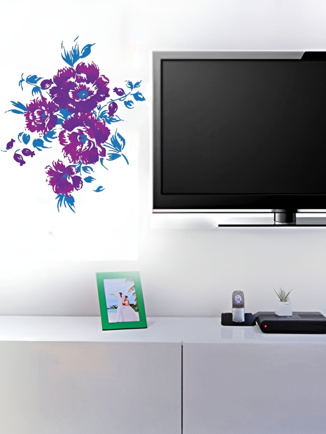 LANSTICK Purple & Blue Design Wall Sticker