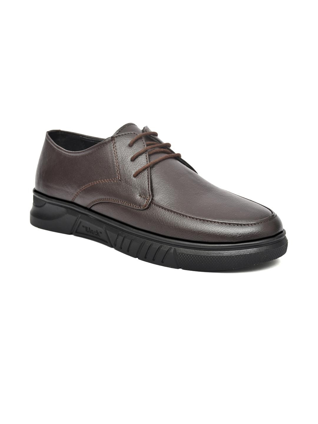 BRAWO Men Brown Derby Formal Shoes