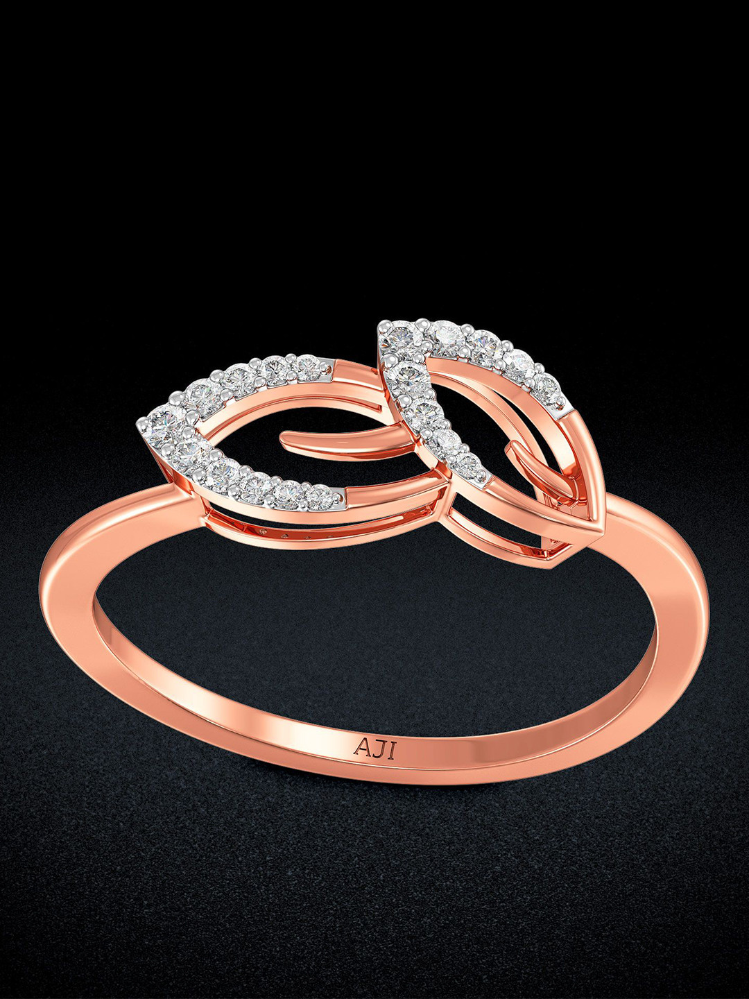 Joyalukkas Twin Leaf Charm Diamond Ring