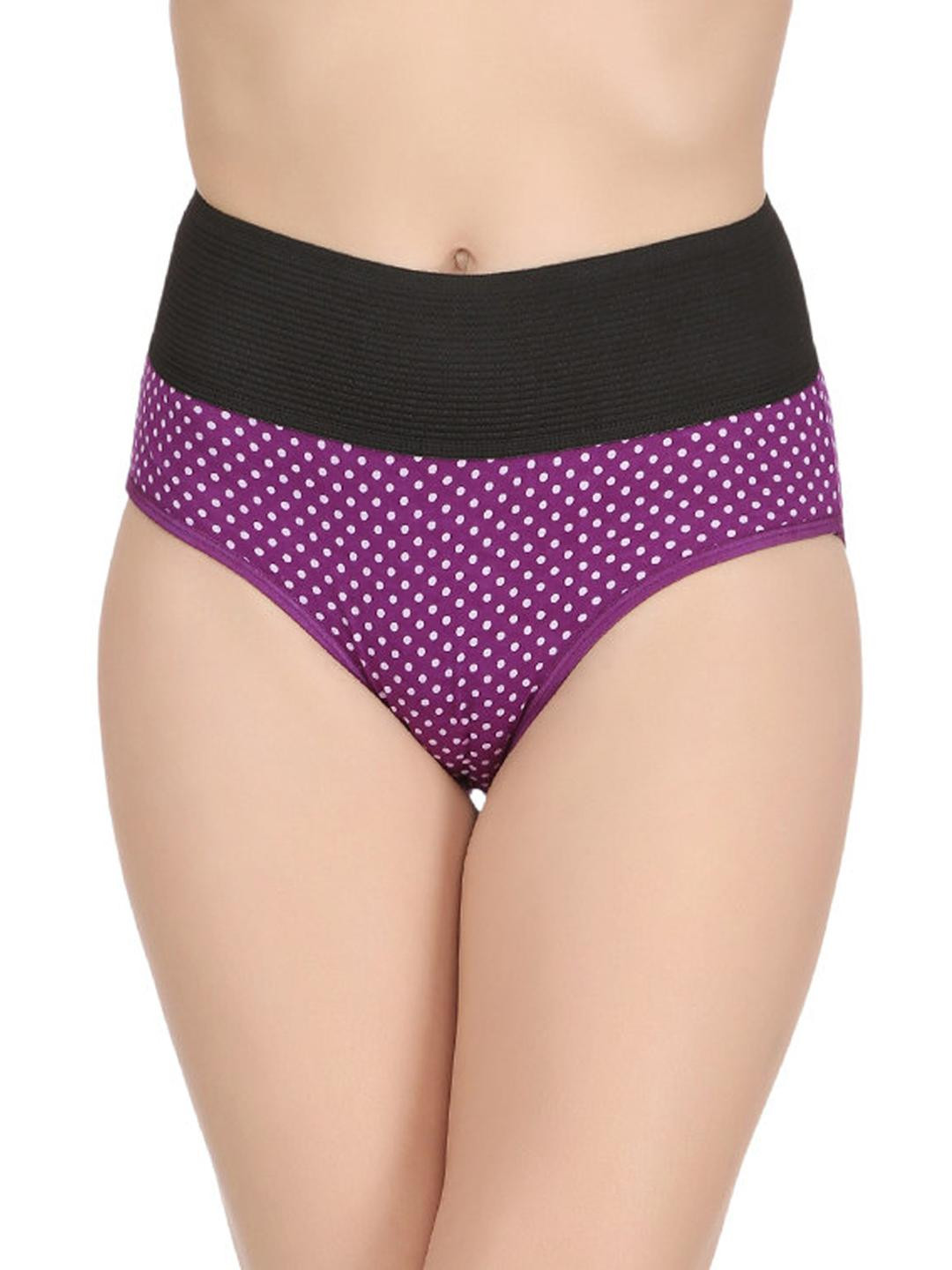 New stylish Purple Cotton Silk Hipster Multicolor Panties Pack of 1