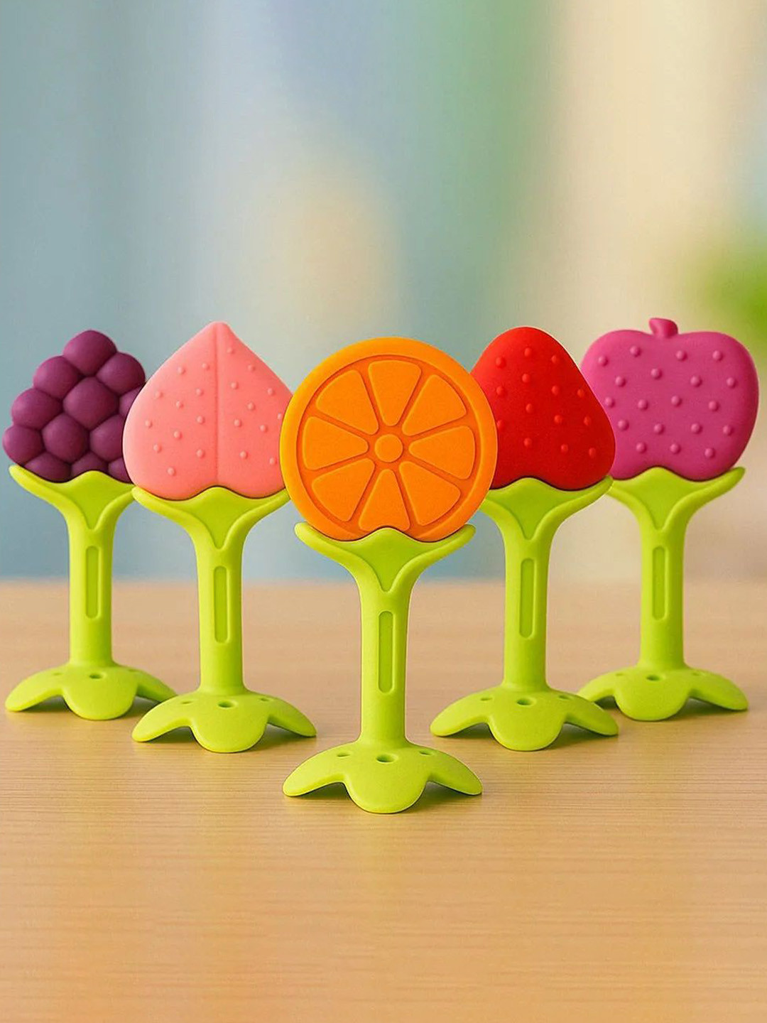 NeonateCare Infants Set Of 2 BPA Free Silicone Tree Shape Teether