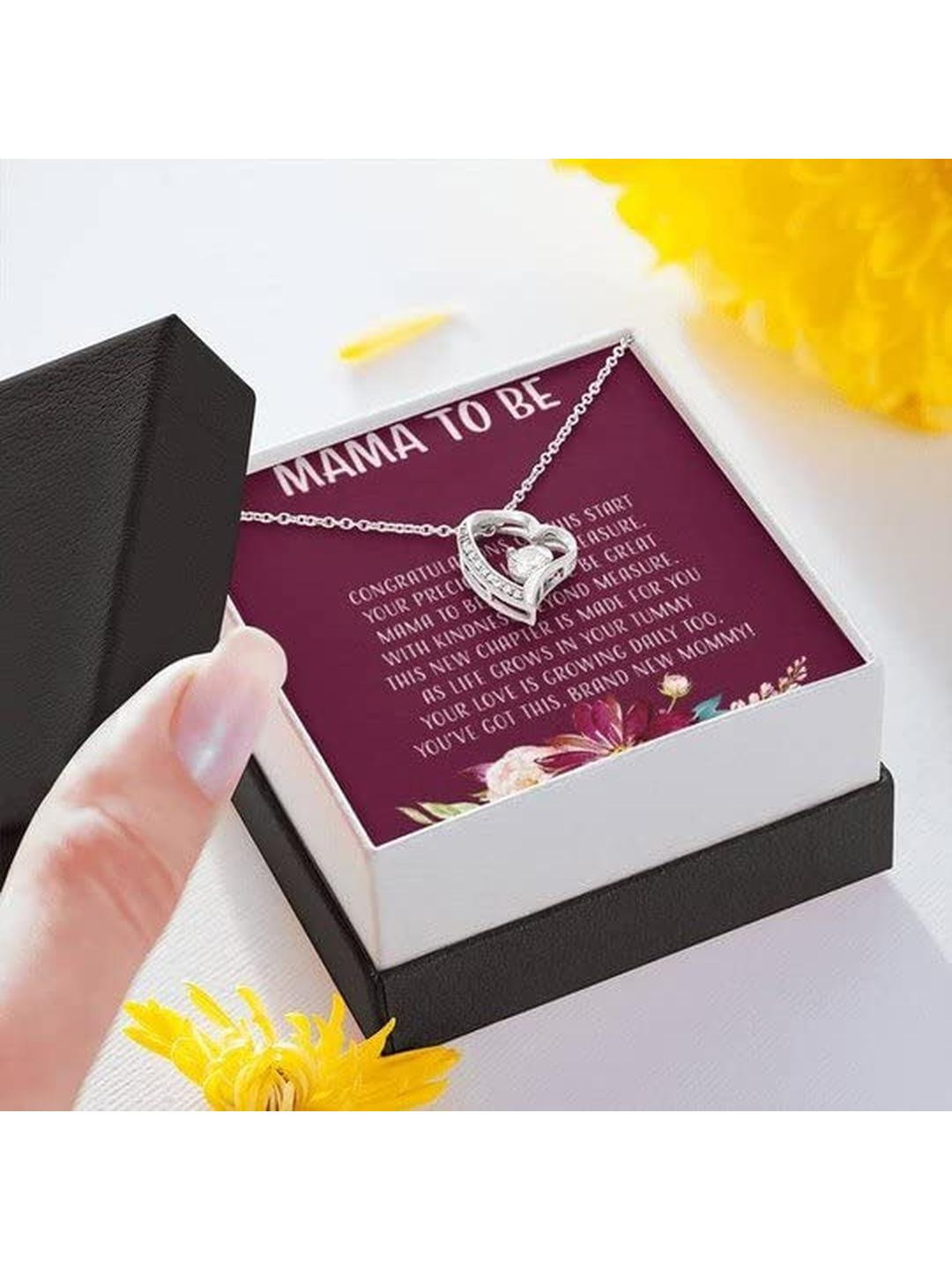 Sterling Silver Gift MOM NECKLACE, FOREVER LOVE NECKLACE GIFT FOR MOM TO BE CONGRATULATION THIS STA