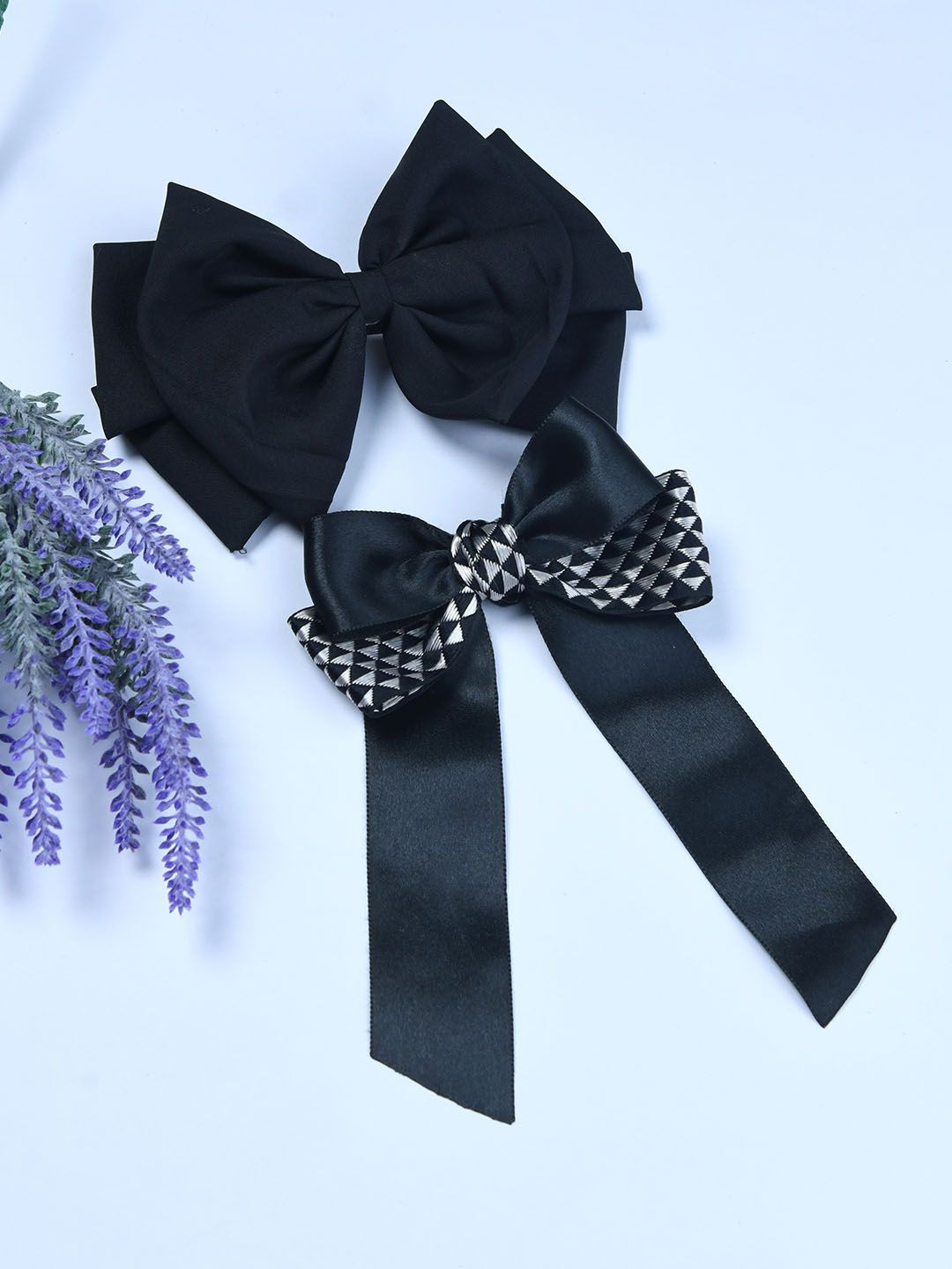 FUNKRAFTS Girls Set of 2 Ribbon Bow Hair Accessory Set