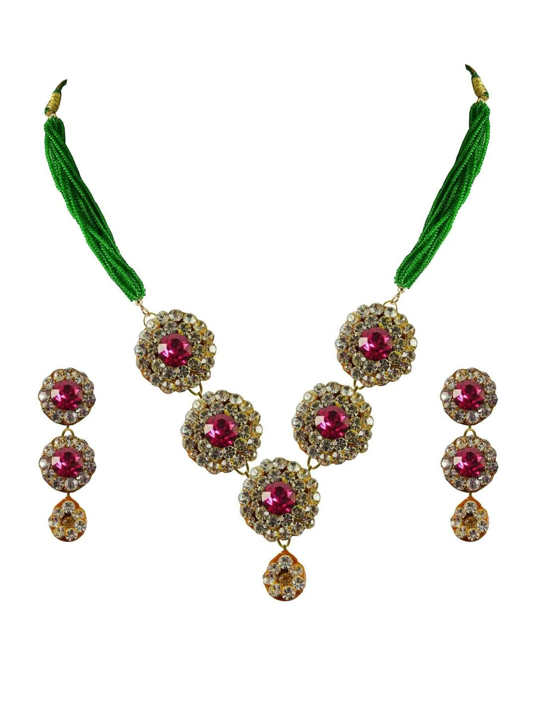 Vidhya Kangan Women grenn Jewellery Set