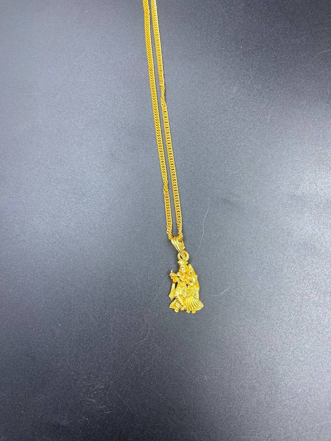 Psight Unisex Love Of Radha Krishna Pendant With Chain