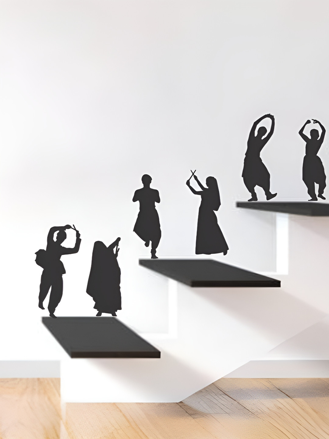 LANSTICK Black Traditional Dance Steps Wall Sticker