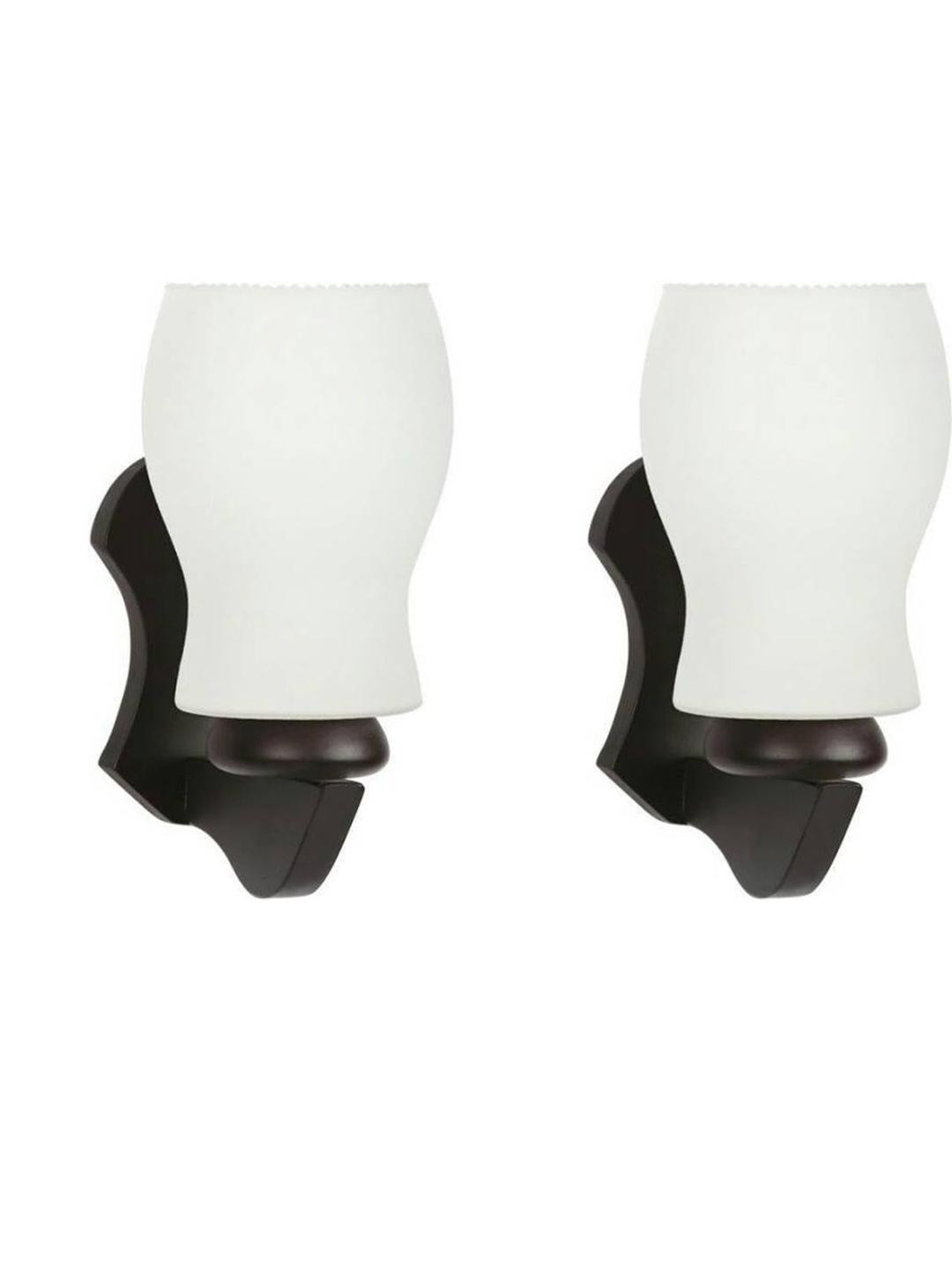 Somil Premium Designer Glass  Wall / Night  Lamp  Elegant  & Stylish Dcor Accent for Modern Interiors, color, White, Size:- 31.5 X 26.5 X 32.5 CM