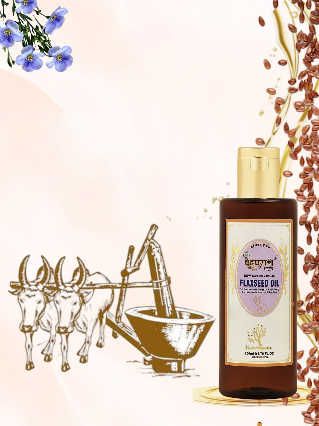 VEDPURAN Flaxseed Oil Massage Oil- 200 ml
