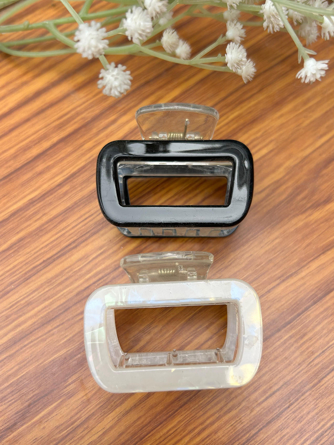 Radhya Accessories Women Set of 2 Bofeini Modern Solid Claw Clip