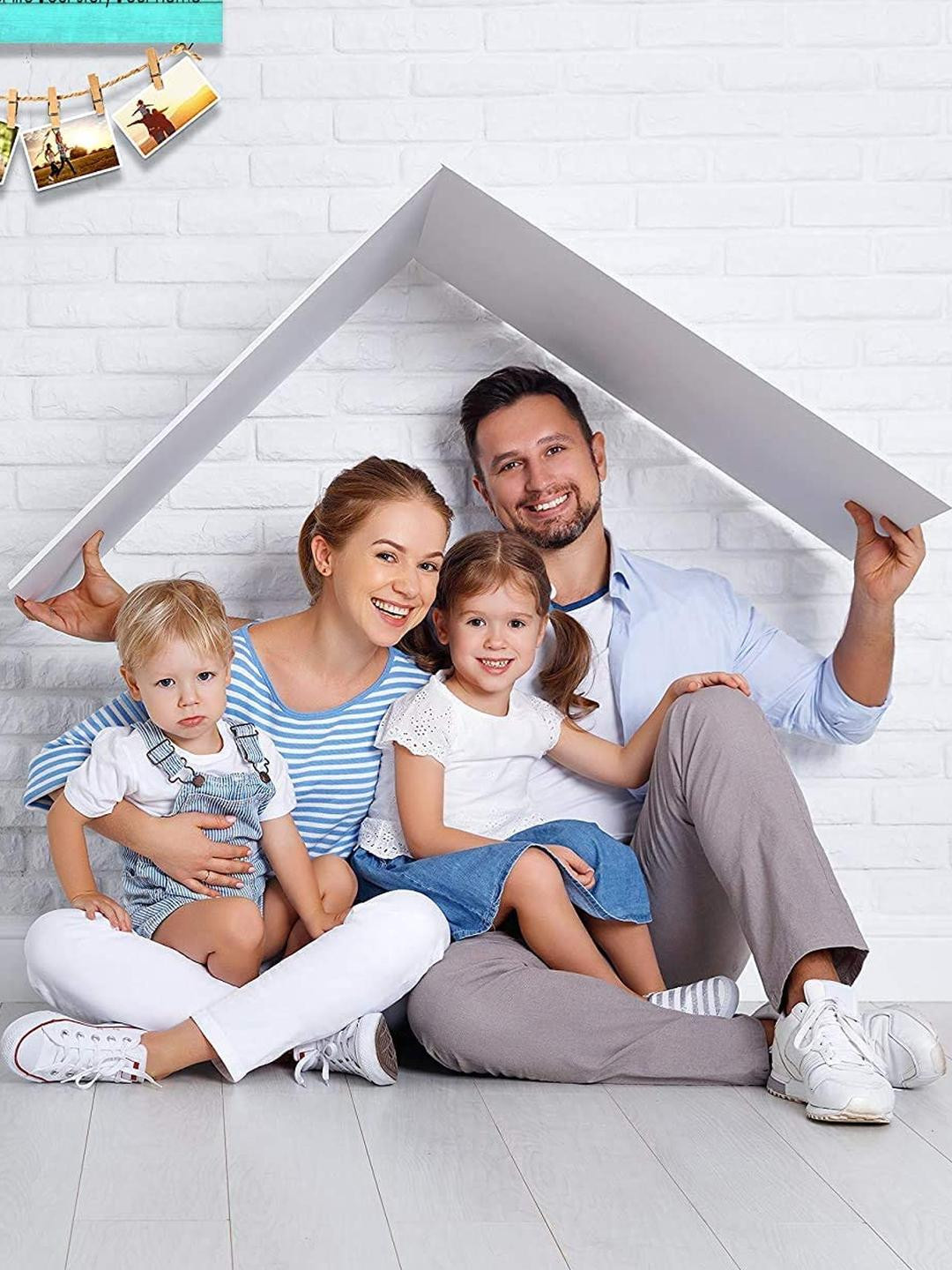 Go Hooked Turquoise Blue & Red Printed Wooden Living Room Wall Display