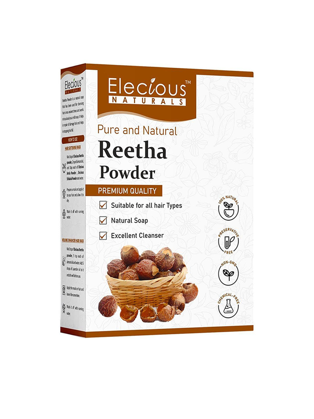 Elecious Pure Reetha Powder Hair Mask- 200 g