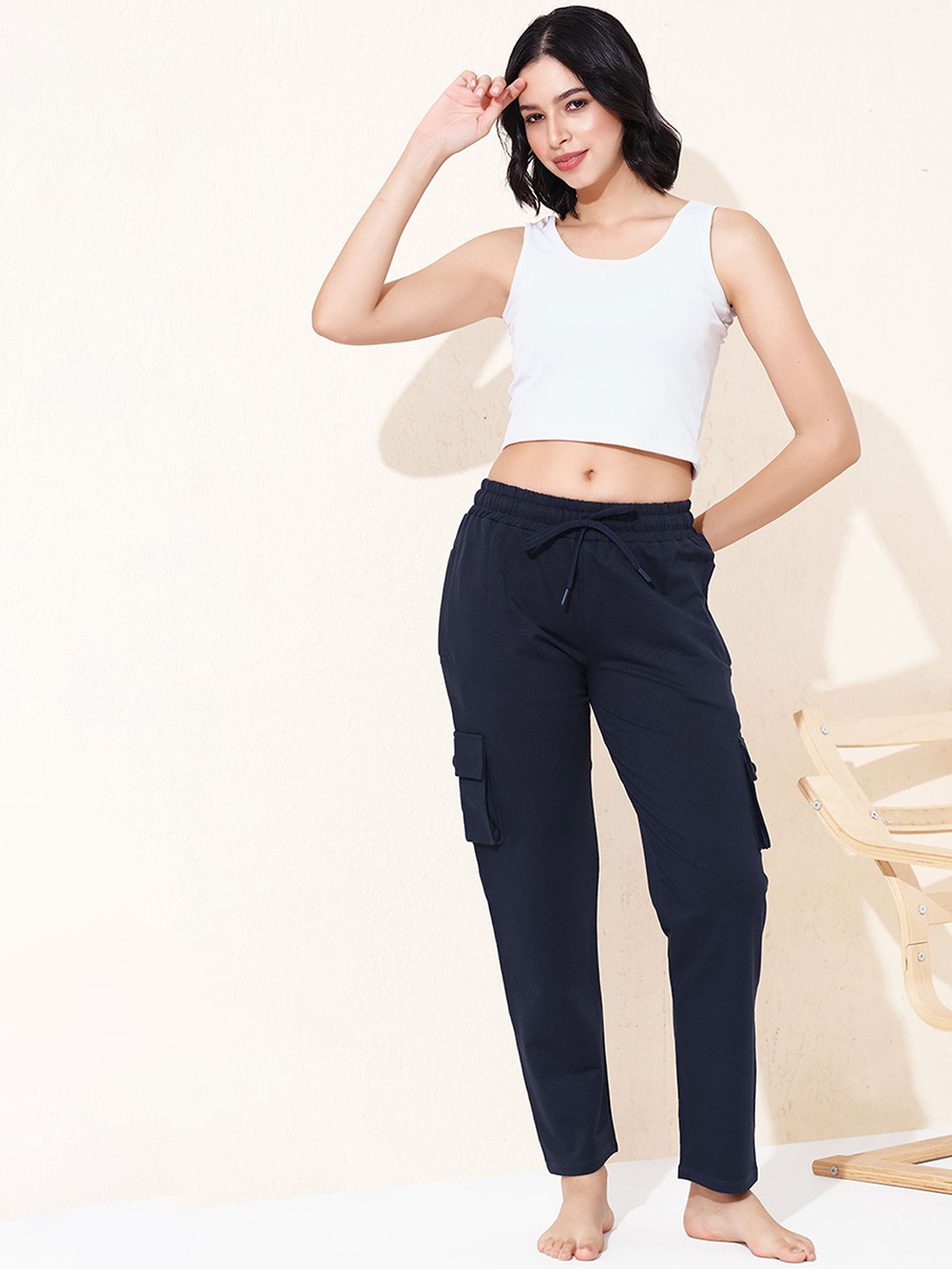 QUIRA Women Relaxed Relaxed Fit  Cotton Trousers