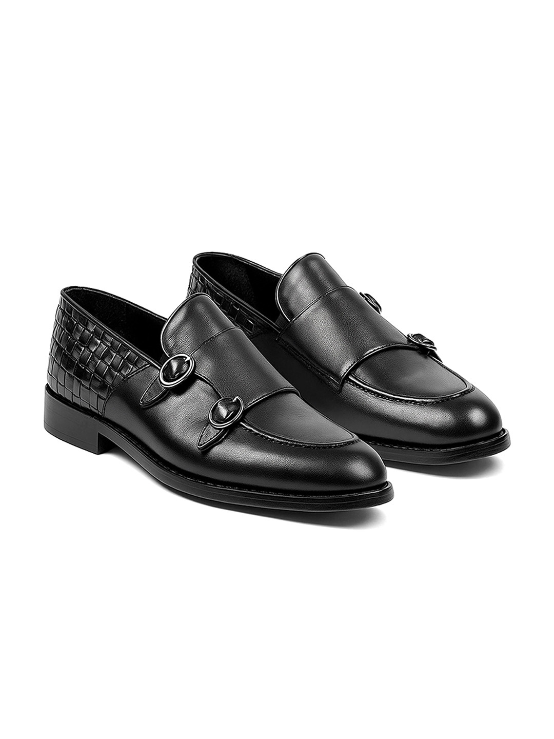 Wolvenmilano Men Leather Buckle Loafers