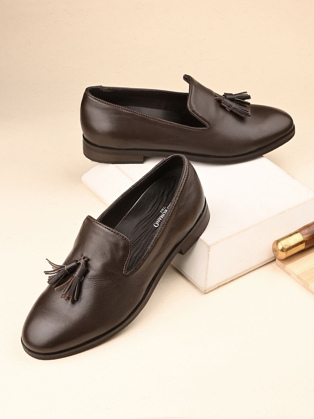 CARLO ROMANO Women Genuine Leather Formal Loafers Shoes
