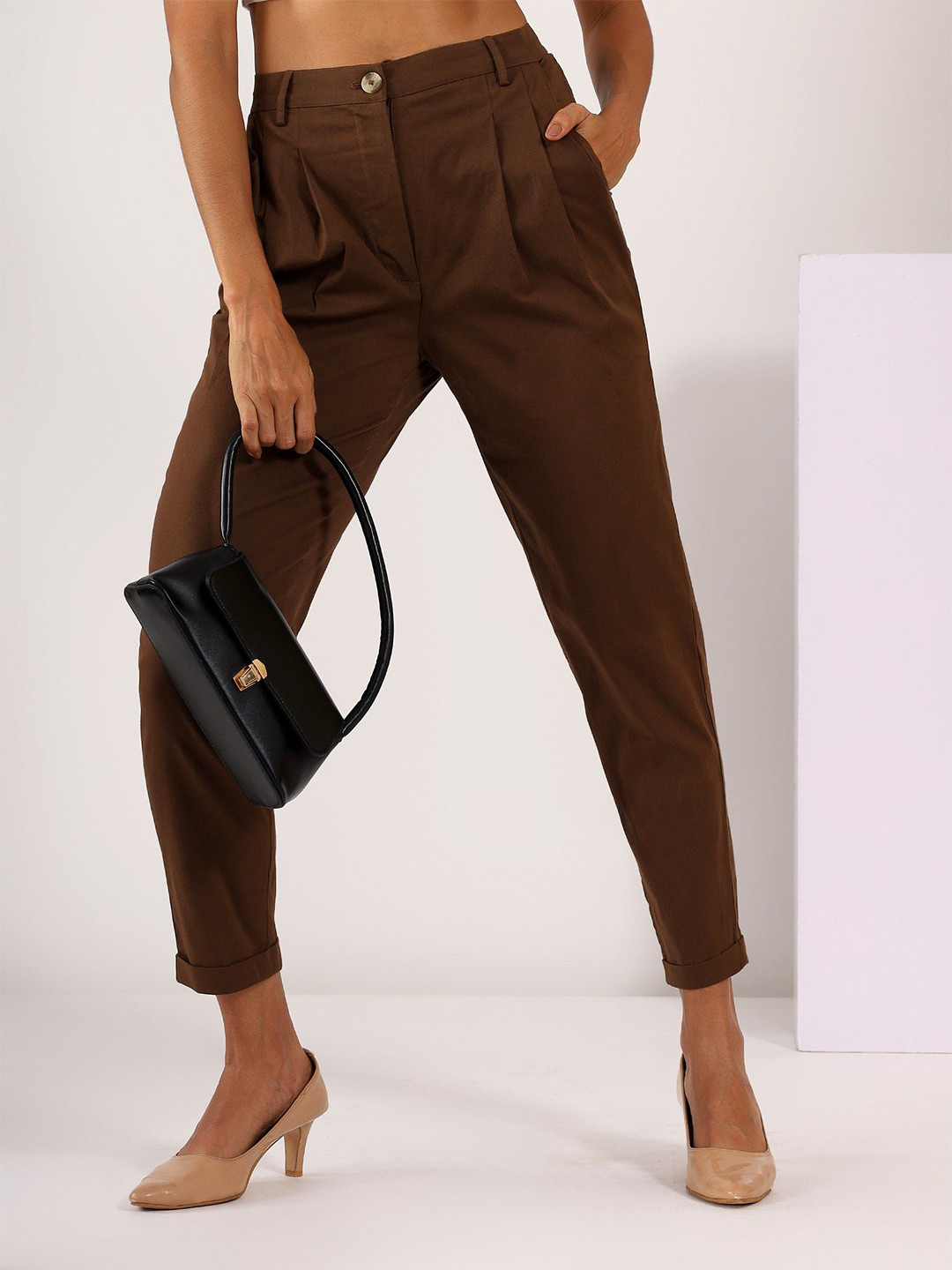 MABISH by Sonal Jain Tapered Stretchable Cotton Lycra Trouser