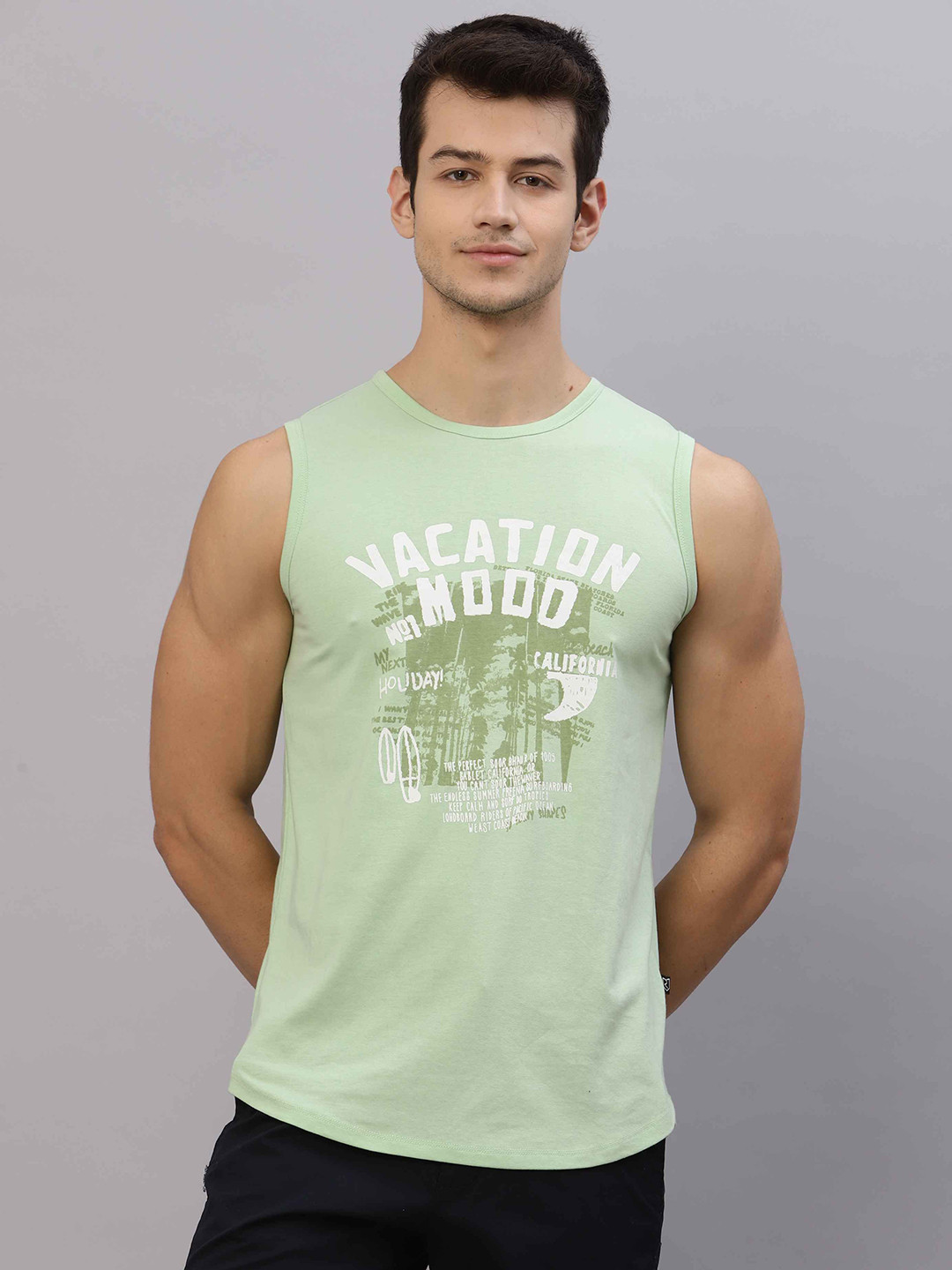 Metronaut Pure Cotton Round Neck Gym Vest MNT-SD04221065RL