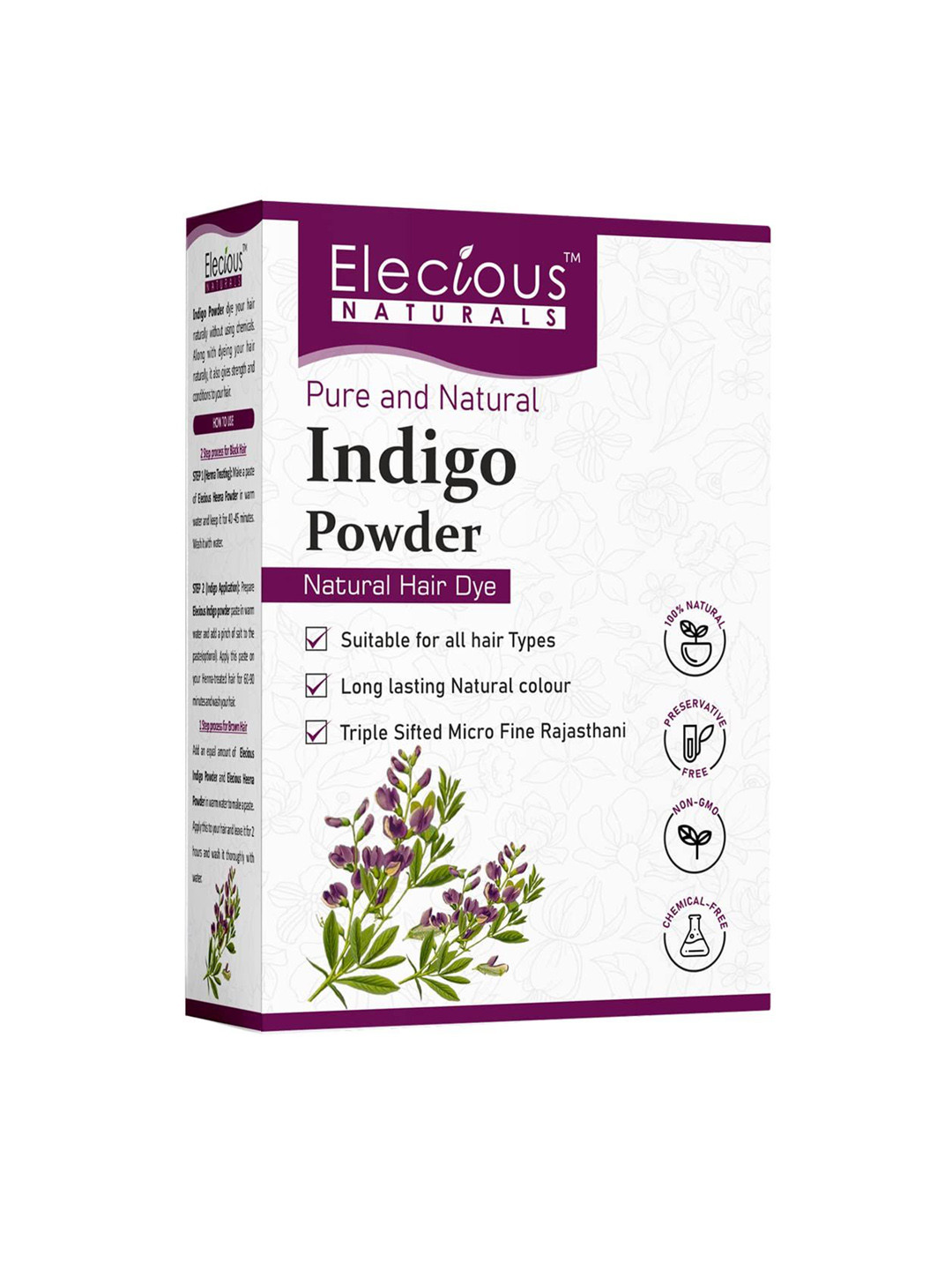 Elecious Indigo Powder Hair Mask- 200 g