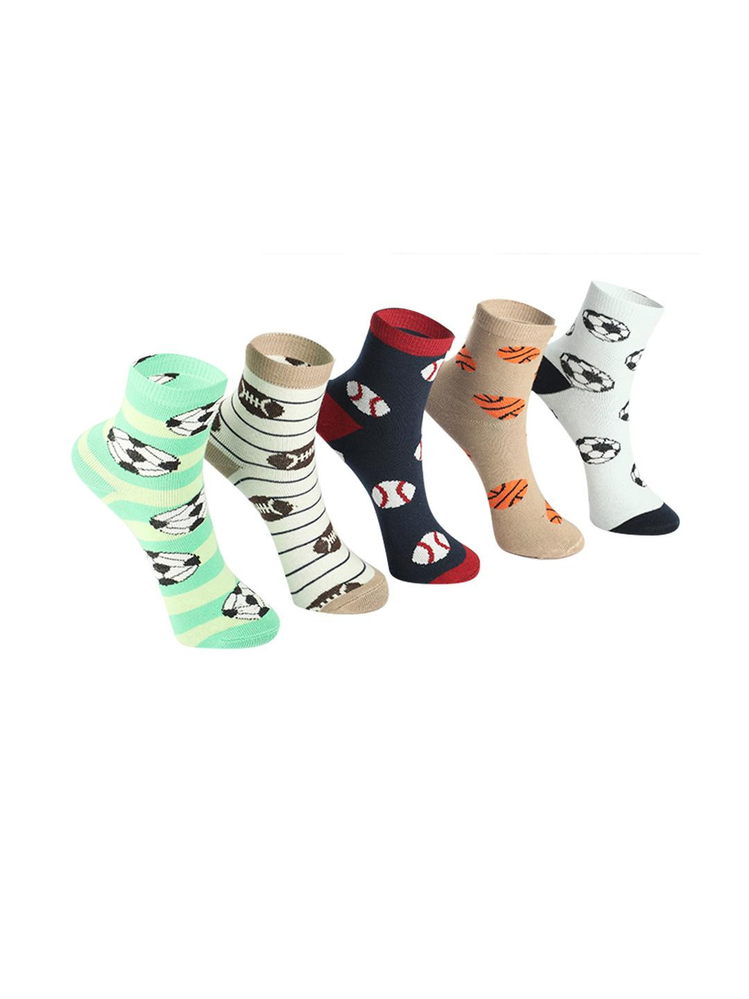 PRIMESOX MOVE ON Set of 5 Boys Printed Socks