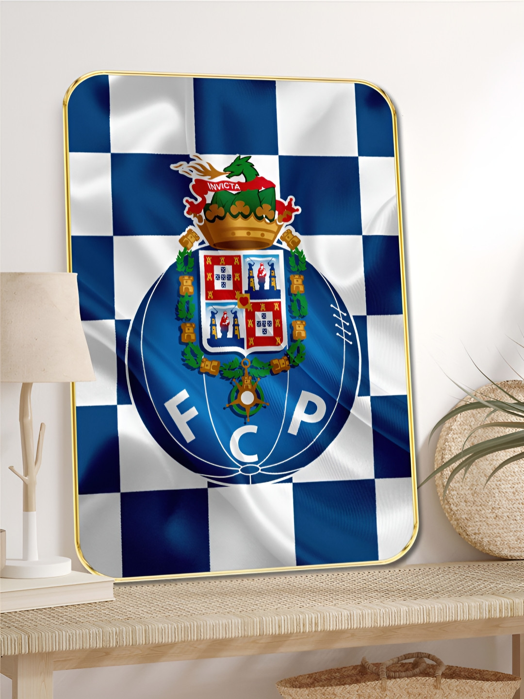 Livin'luxe Blue & White FC Porto Football Club Rectangle Wall Art