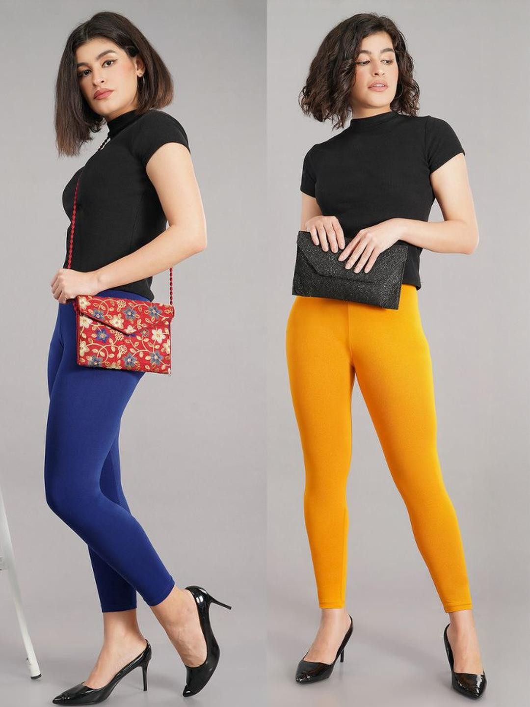 Shsuvia ankle length leggings for women pack of 2