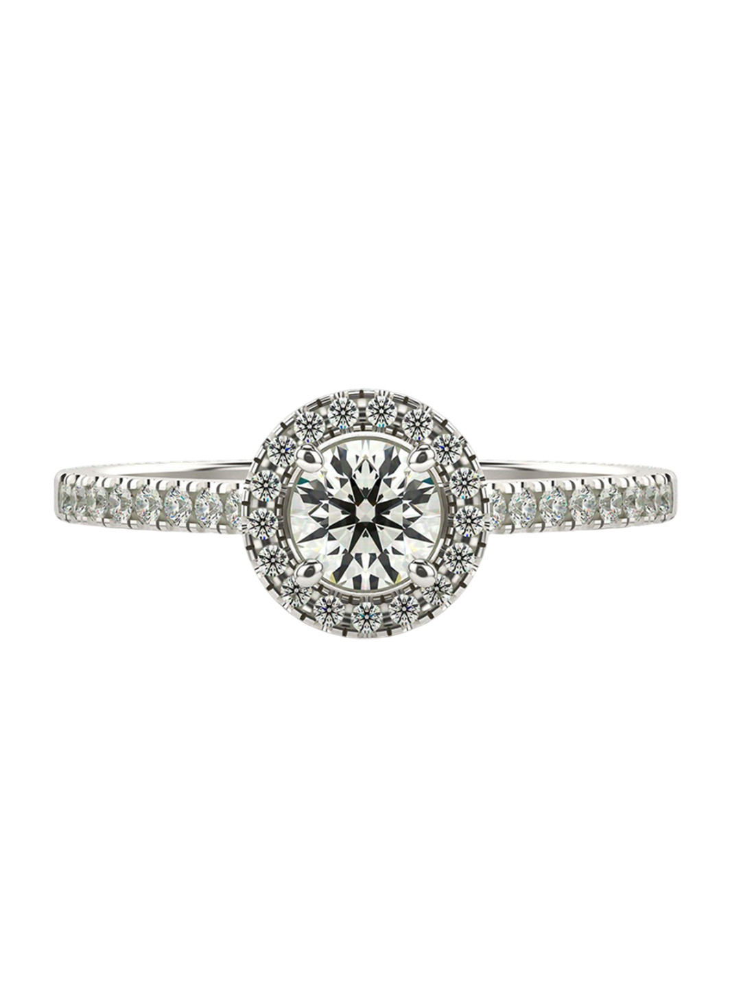 VALANOVA 18K White Gold Hallmarked Diamond Ring-2.00 g