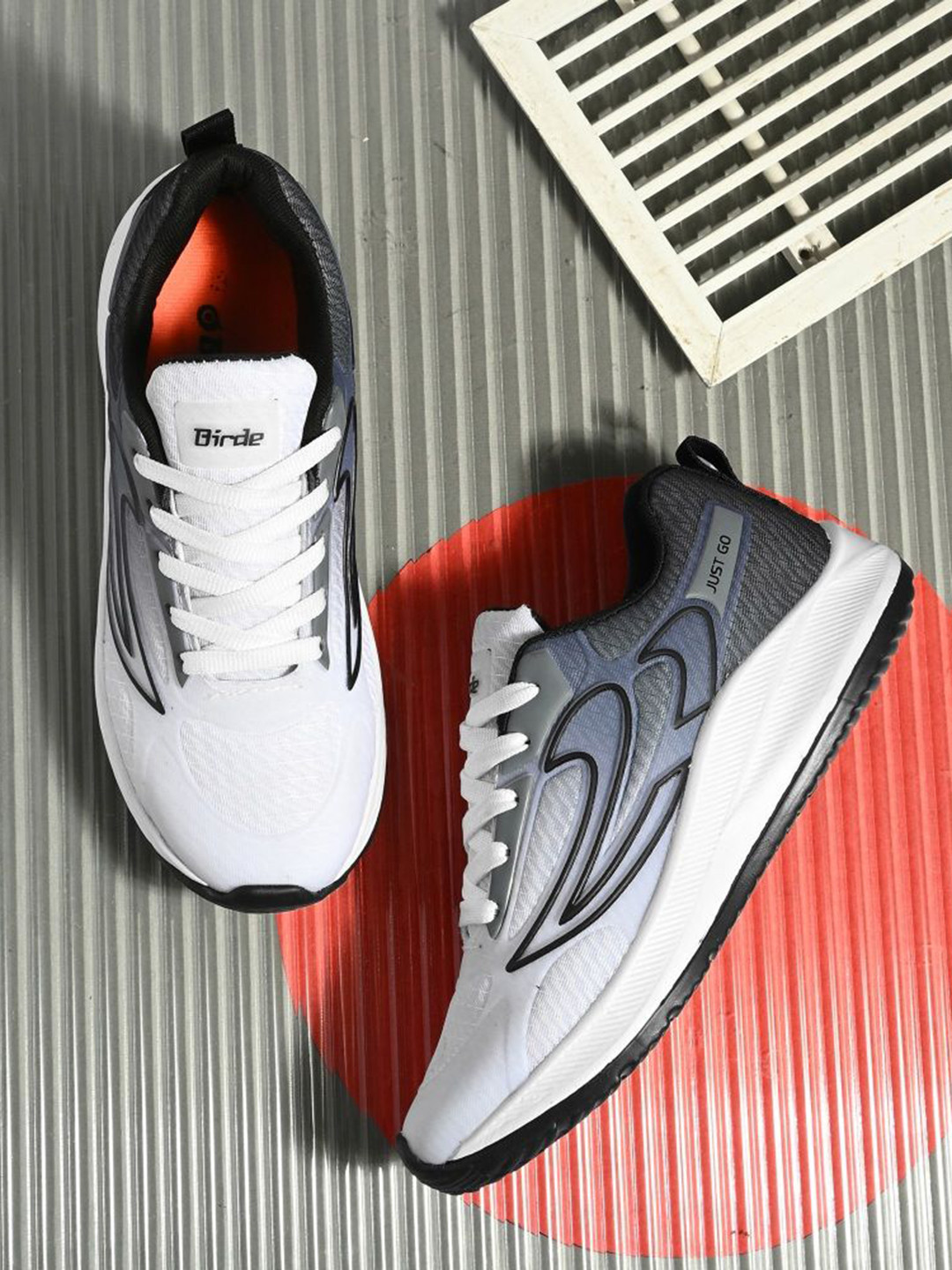 BIRDE Men Ombre Printed Mesh Sneakers