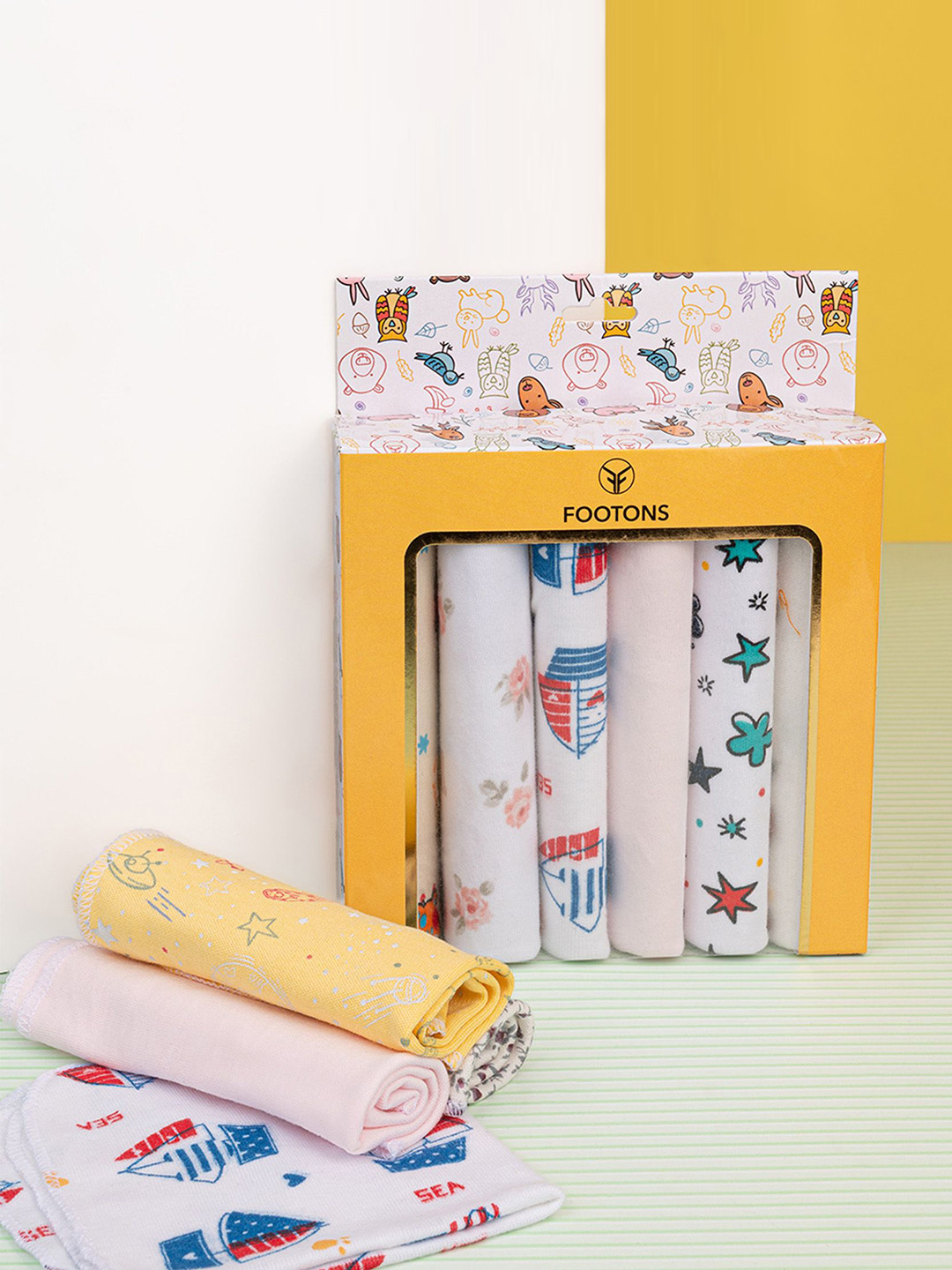 FOOTONS 6-Pcs Printed Baby Gear & Nursery