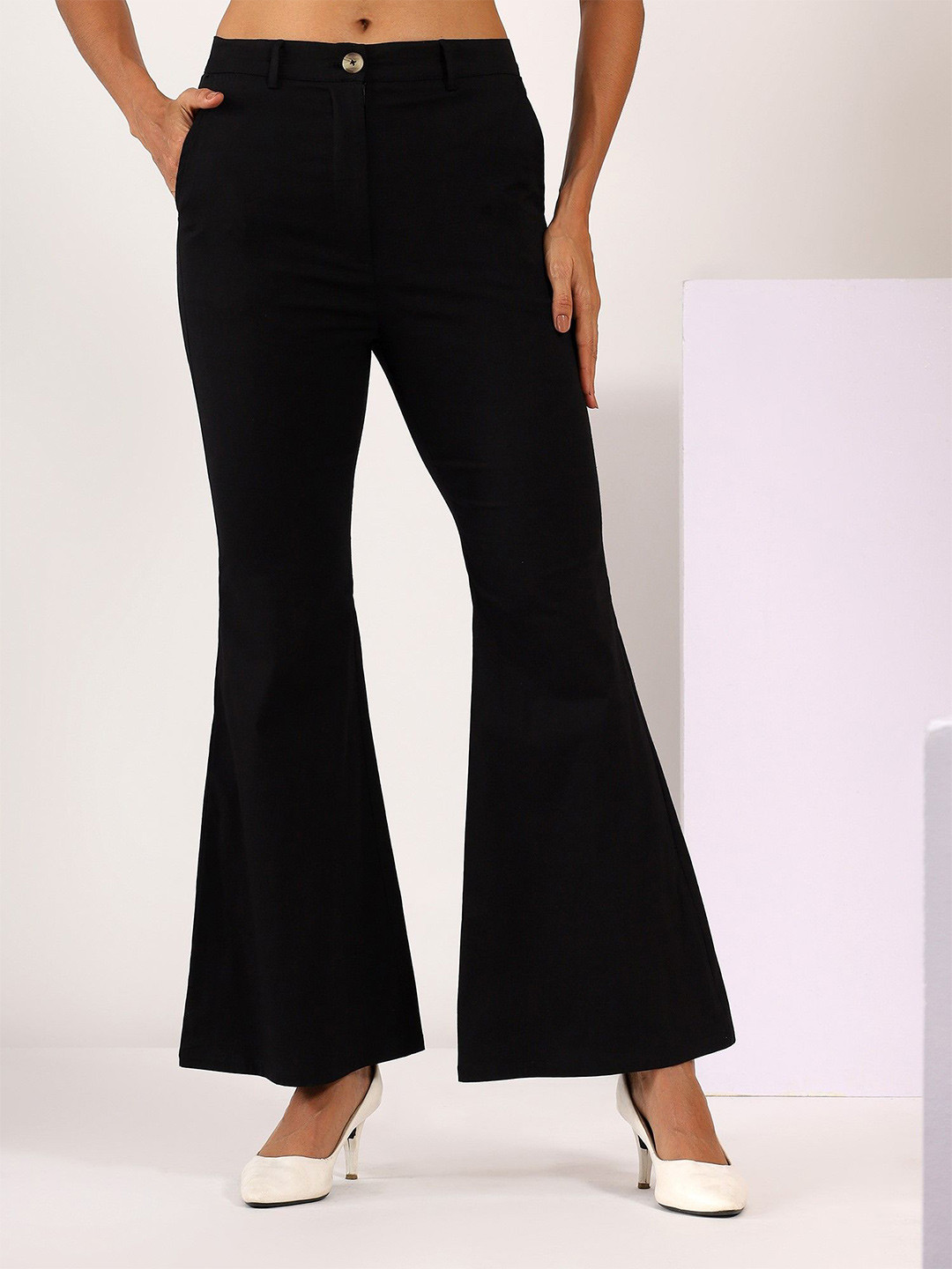 MABISH by Sonal Jain Bootcut Stretchable Cotton Lycra Trouser