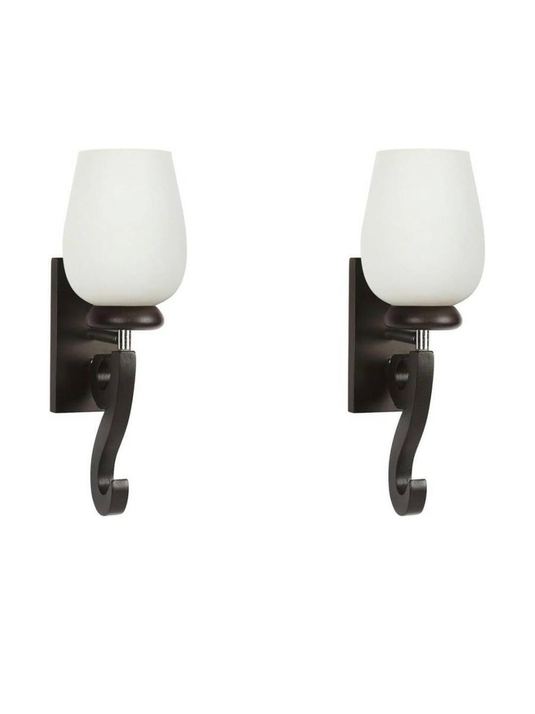 Somil Premium Designer Glass Wall / Night Lamp  Elegant & Stylish Dcor Accent for Modern Interiors, Color- White, Size:- 17 X 22 X 29.5 CM