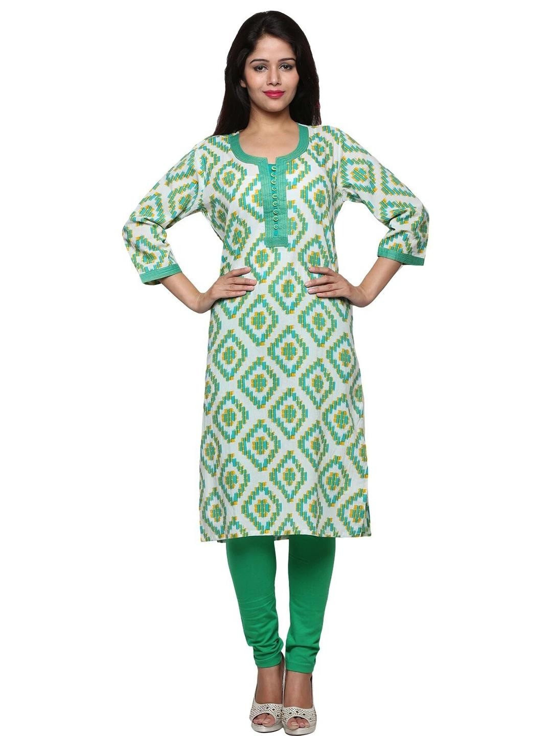 Inara Robes Women Green Kurtas