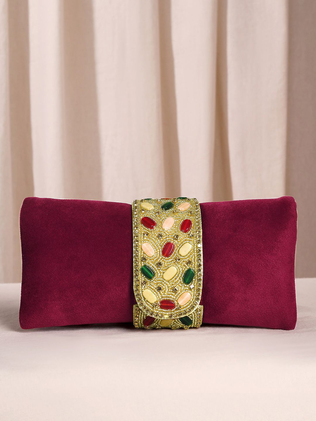 Peora Shoulder Strap Velvet Purse