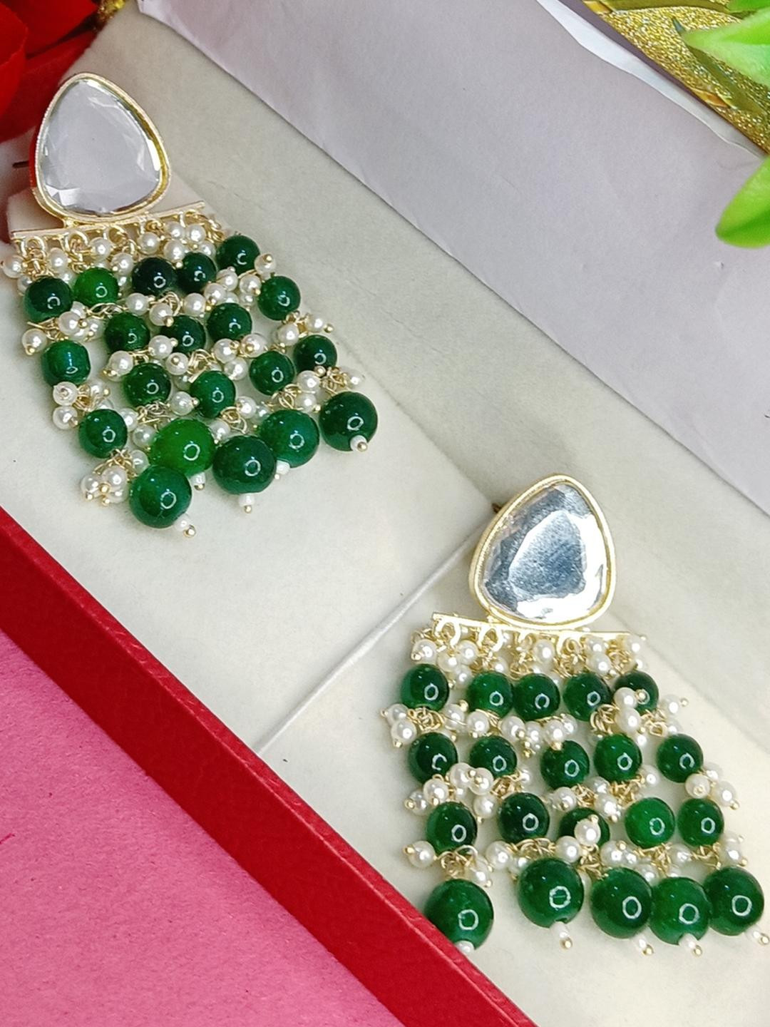 NAYANSH Unisex Sea Green Jewellery Set