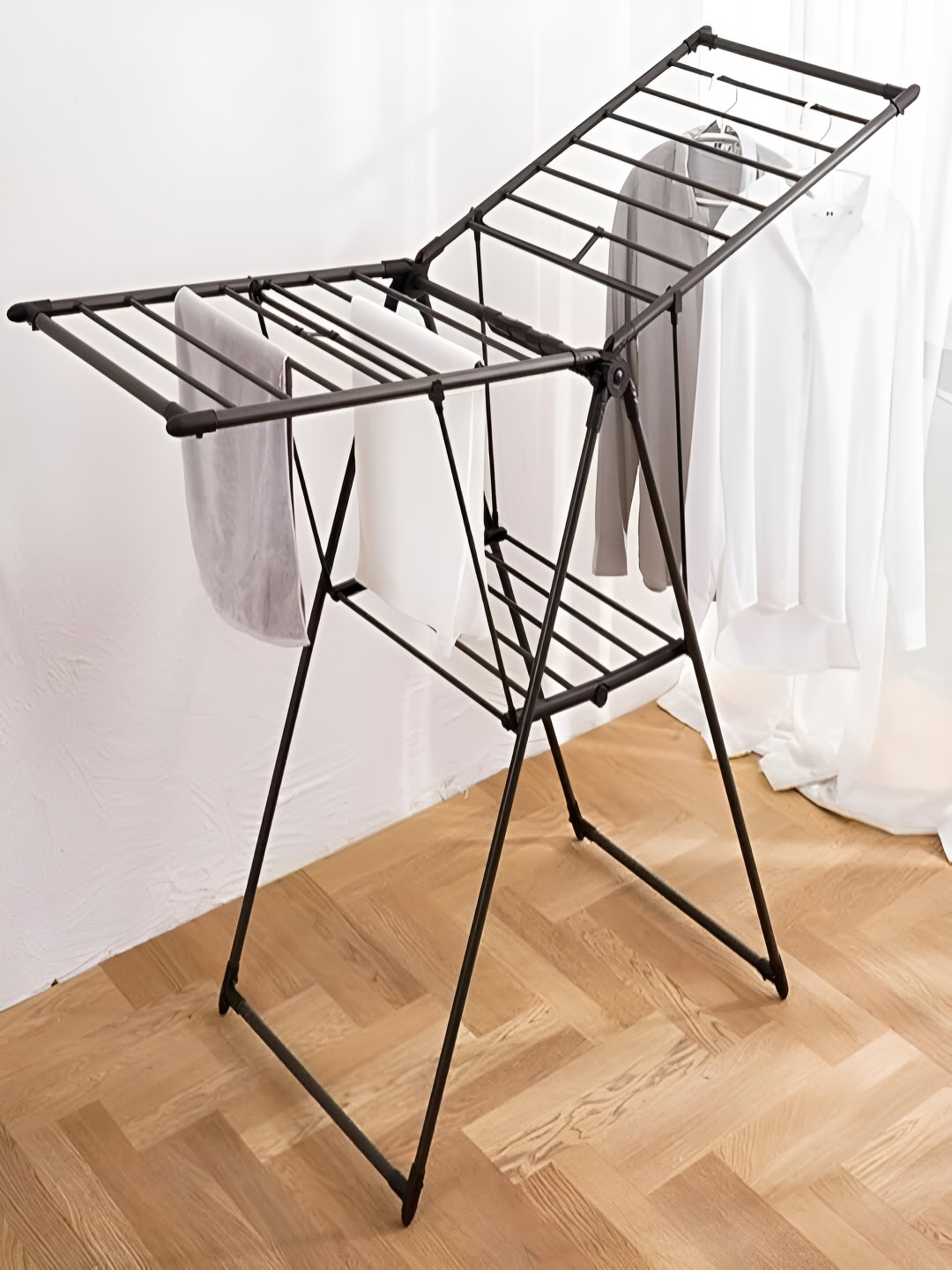 Vakkal Home Black Water Resistant Clothes Drying Stand