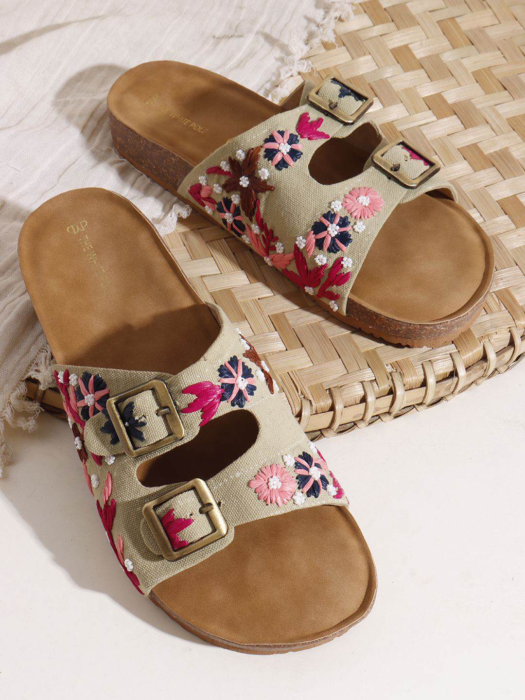 THE WHITE POLE Women Trending Embroidered Flats