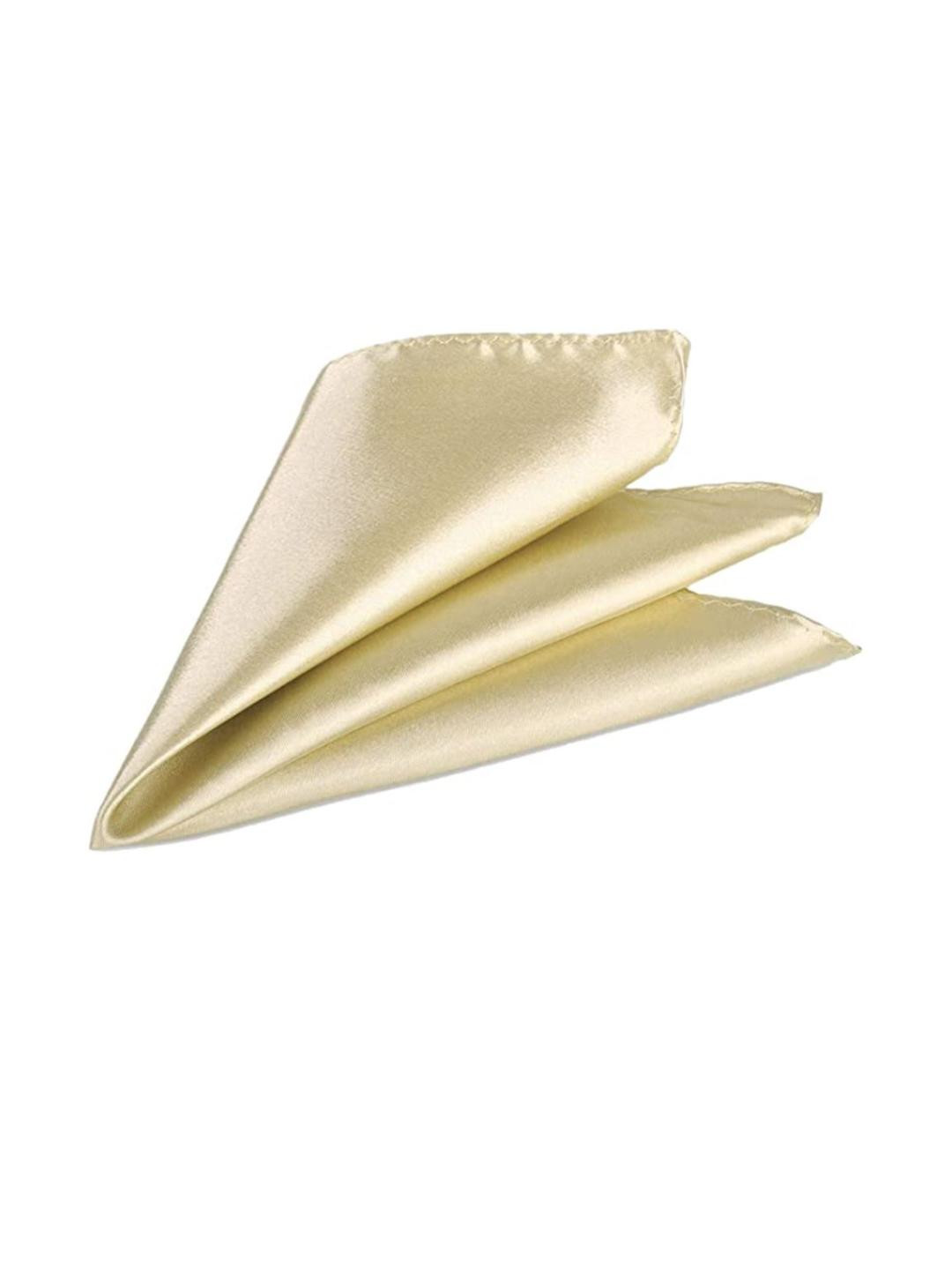 VOICI Men Cream Color Solid Pocket Square Coat Hanky